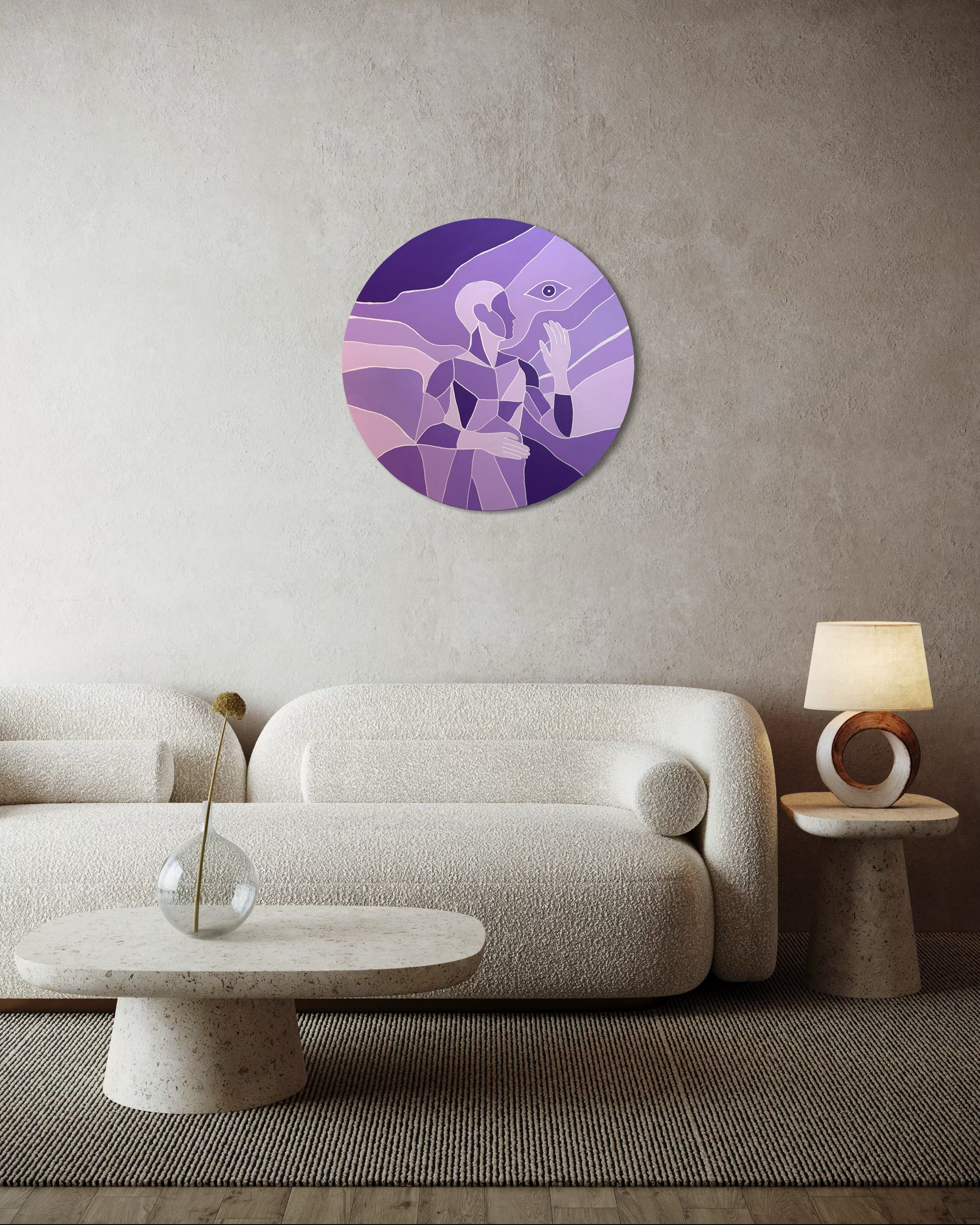 Echoes Of Stillness - Tondo Tablo | 80cm