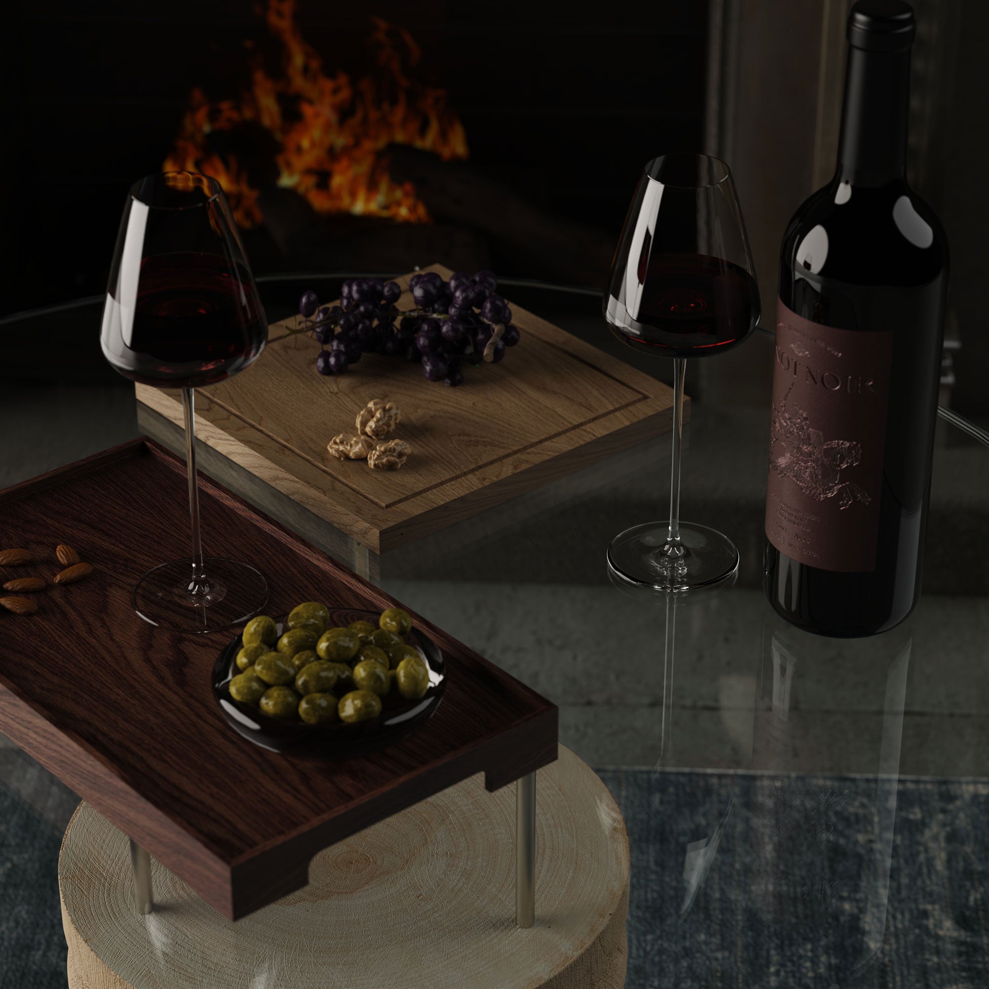 Meşe Sunum Tepsisi – Edge Serisi, Dikdörtgen