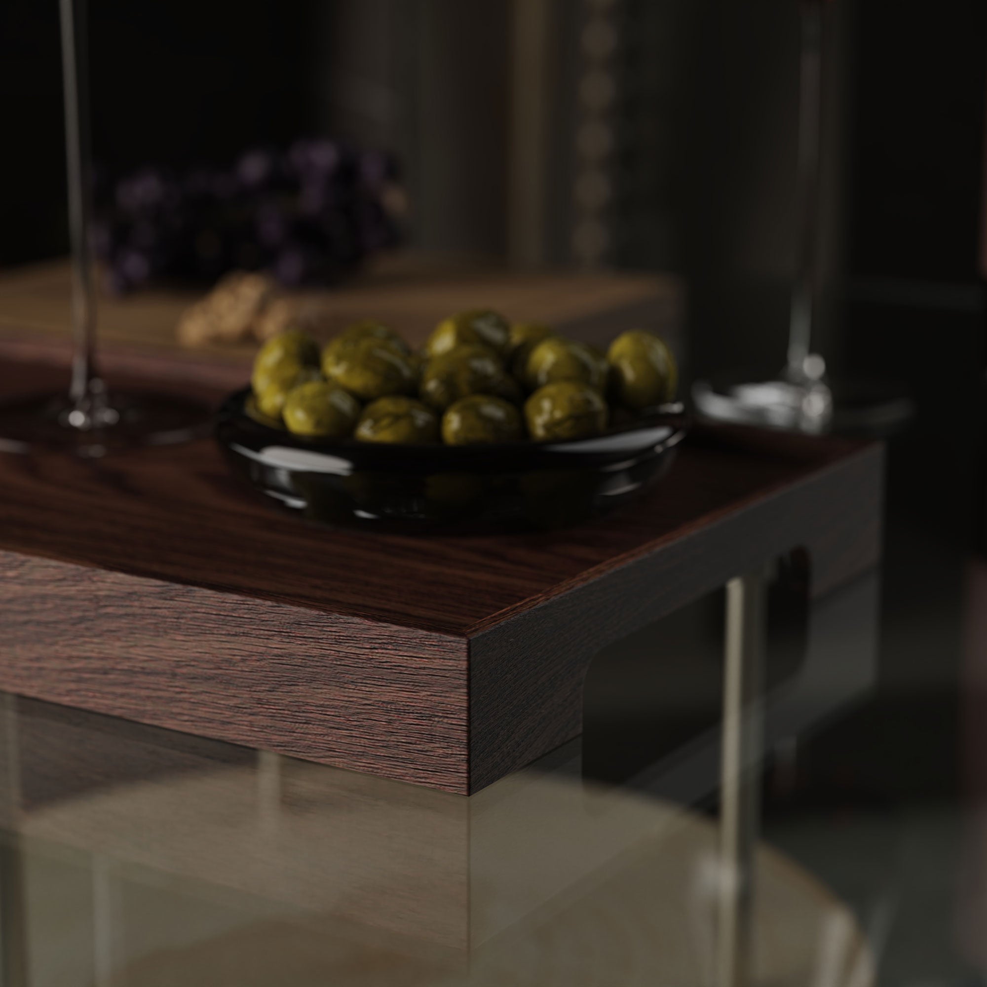 Meşe Sunum Tepsisi – Edge Serisi, Dikdörtgen