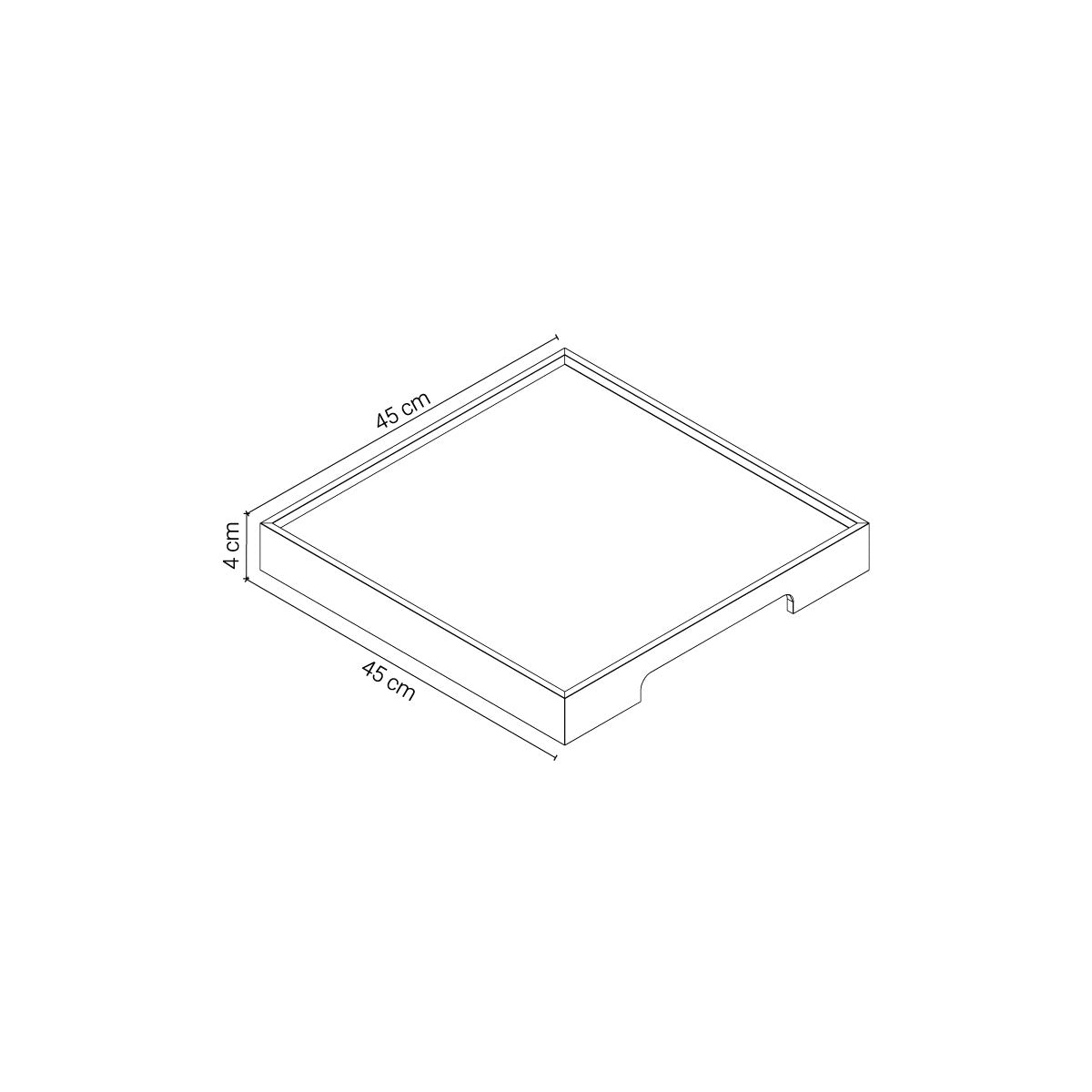 Edge Square Walnut Tray Brown