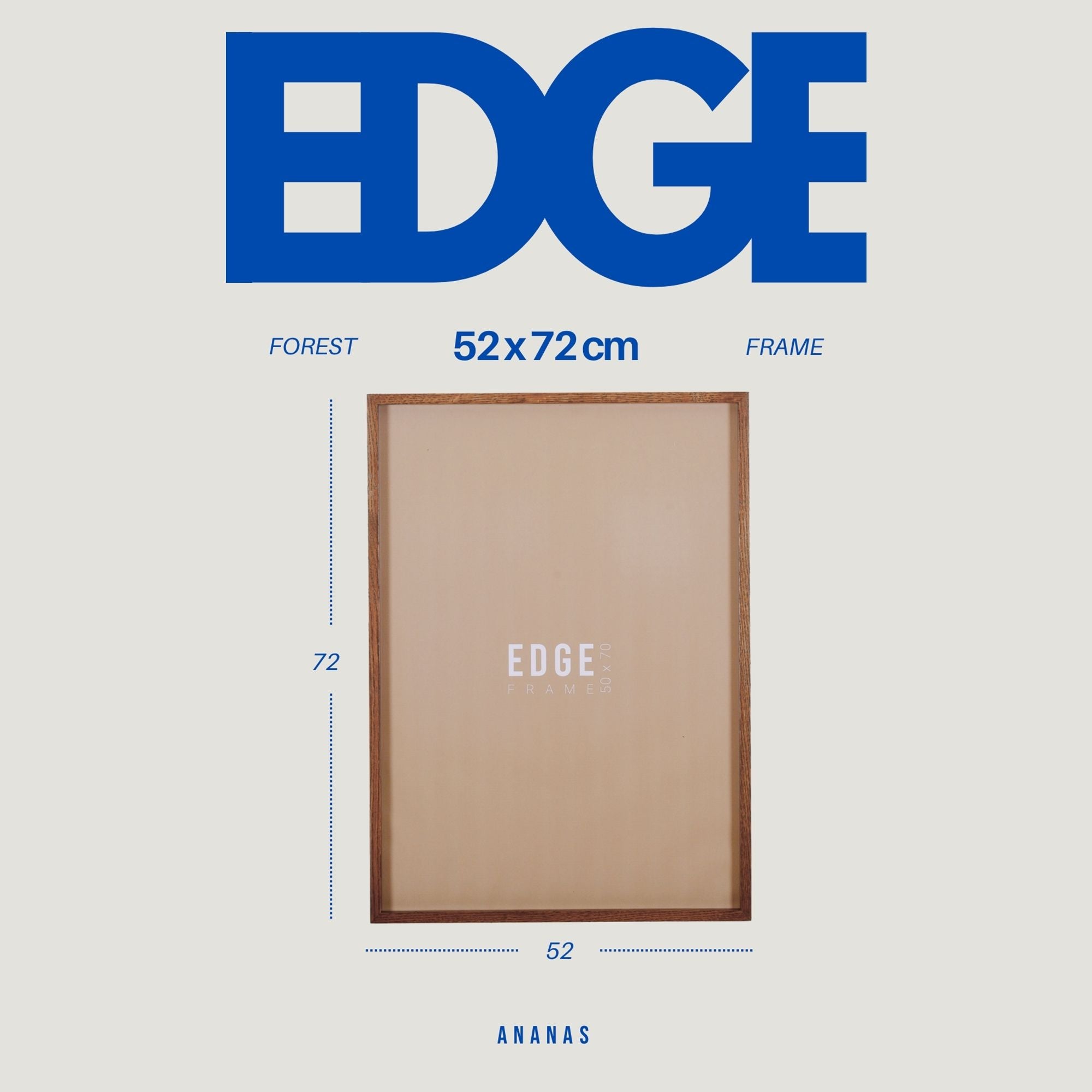 Solid Wood Decorative Frame, Oak – Edge Series