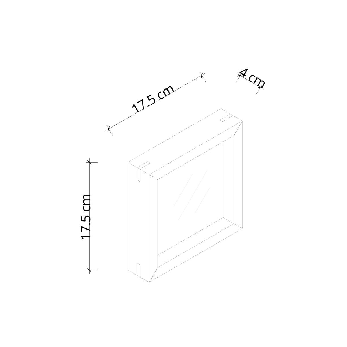 Wooden Framed Square Mirror, Small – Edge Series