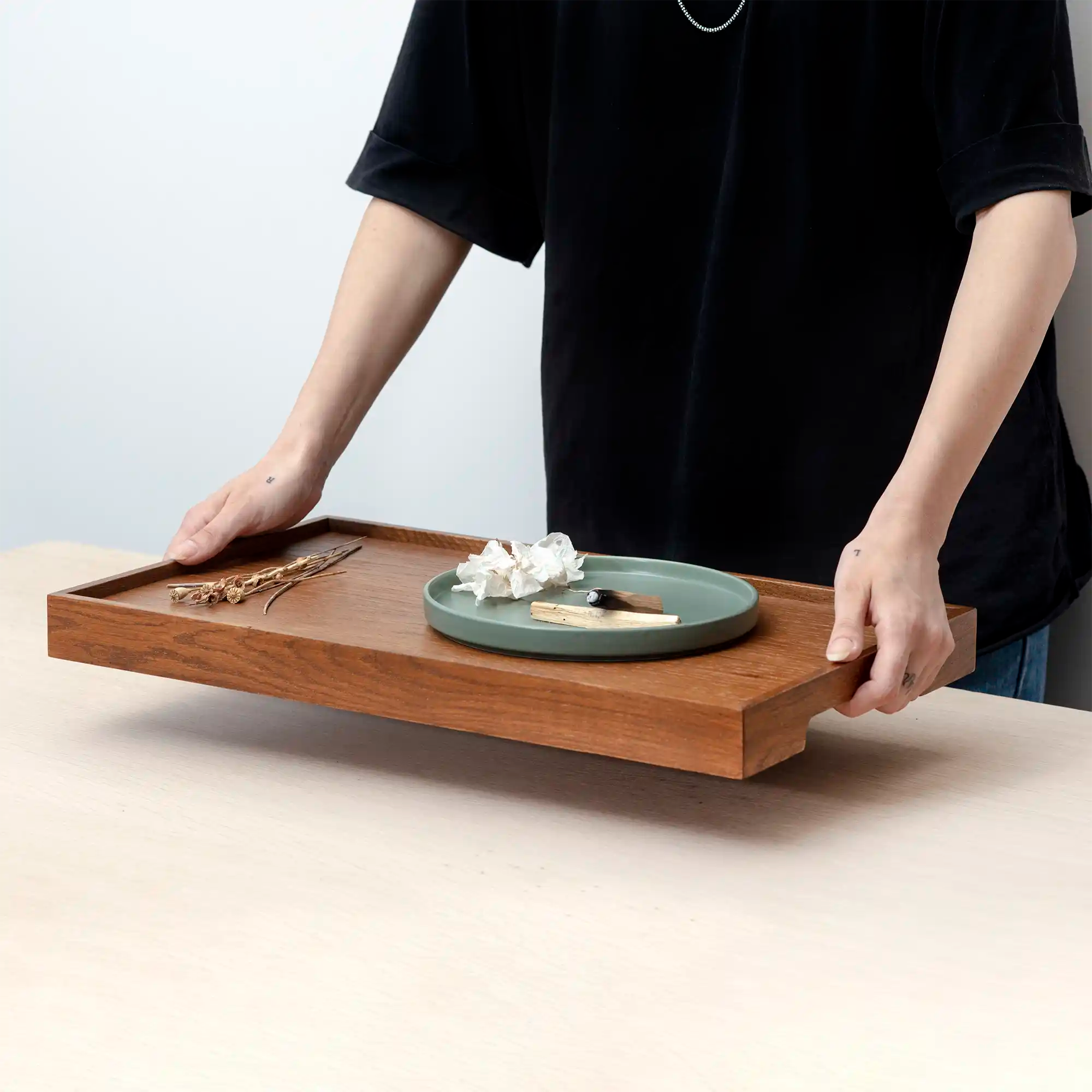 Meşe Sunum Tepsisi – Edge Serisi, Dikdörtgen