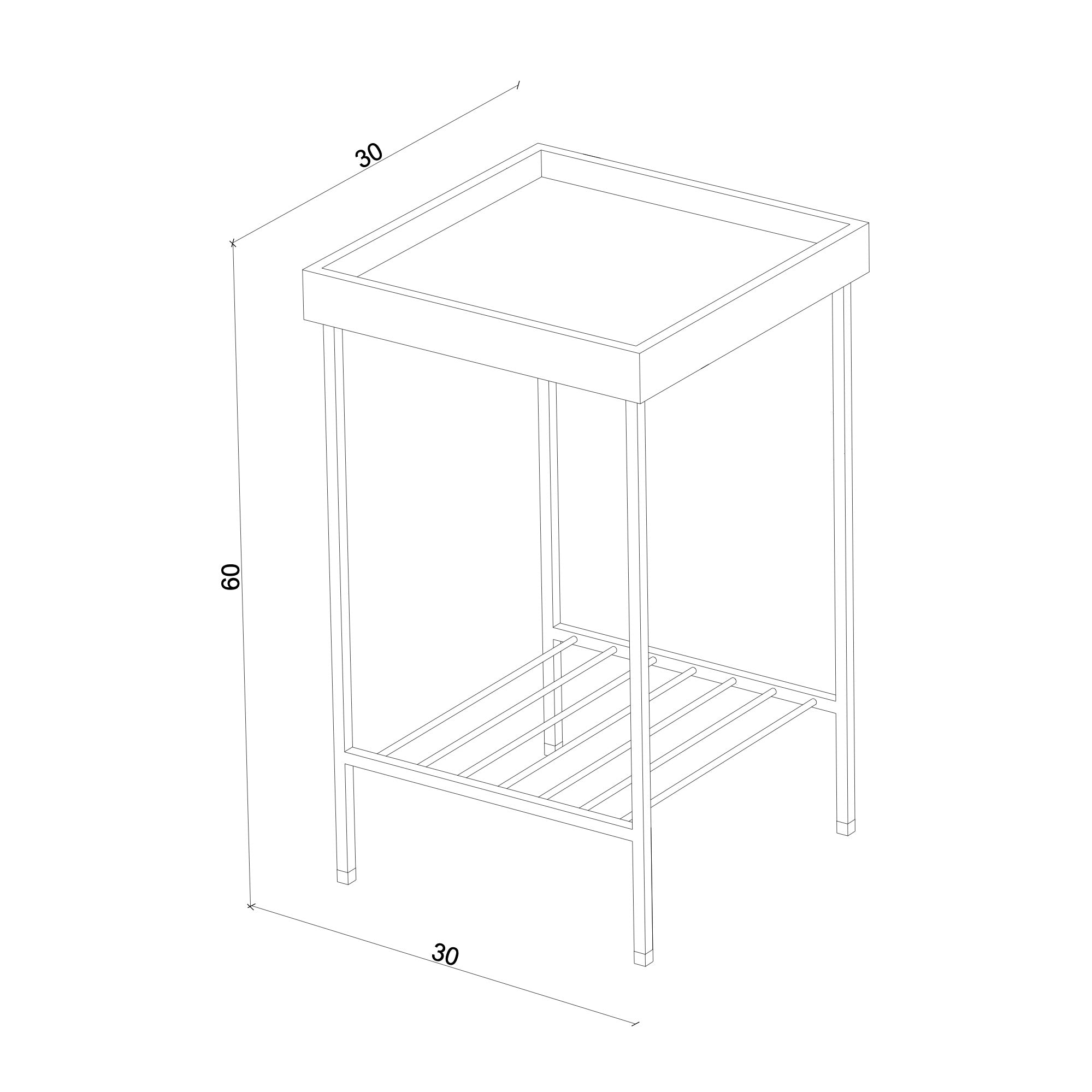 Edge Aged Orta Boy Sehpa