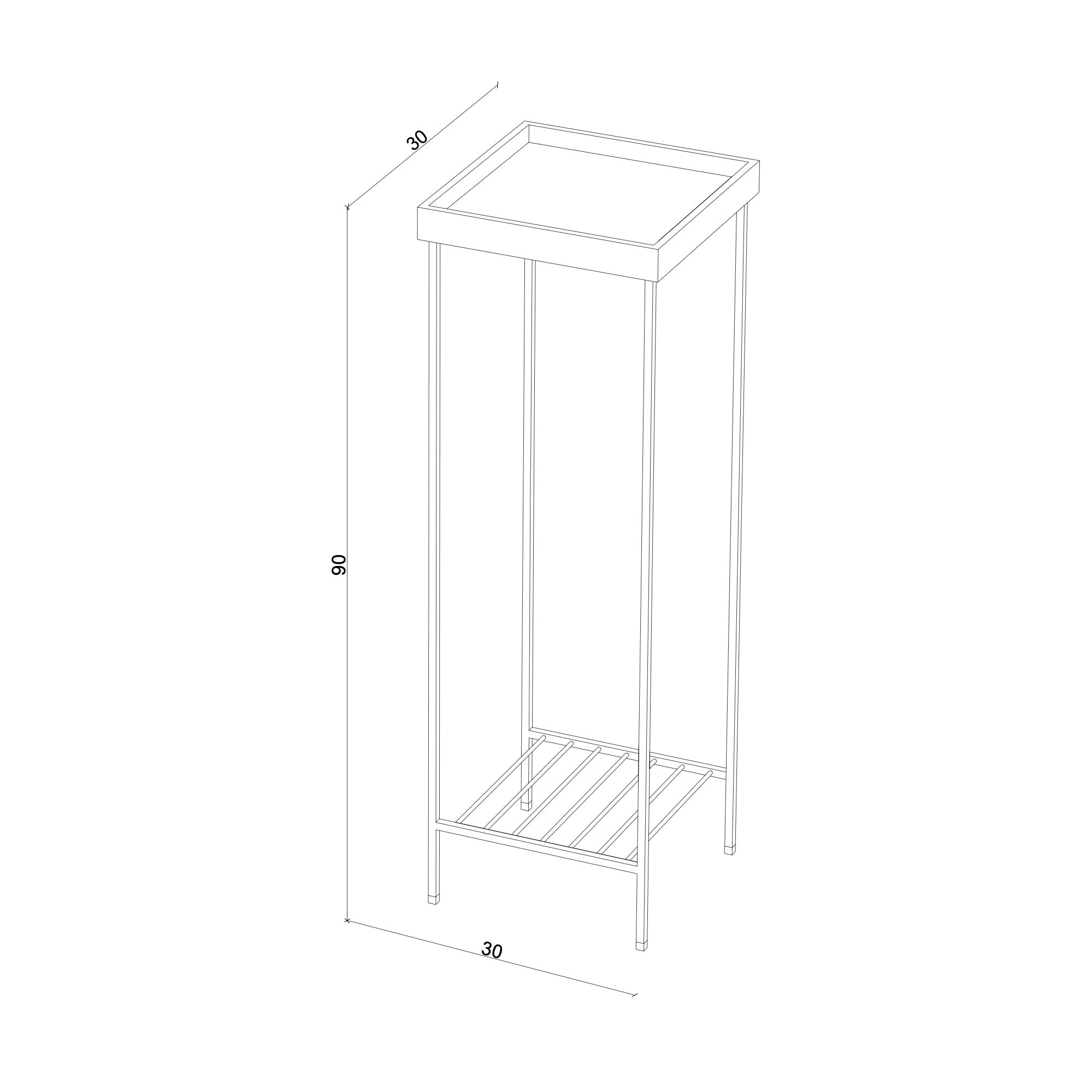 Edge Uzun Siyah Sehpa