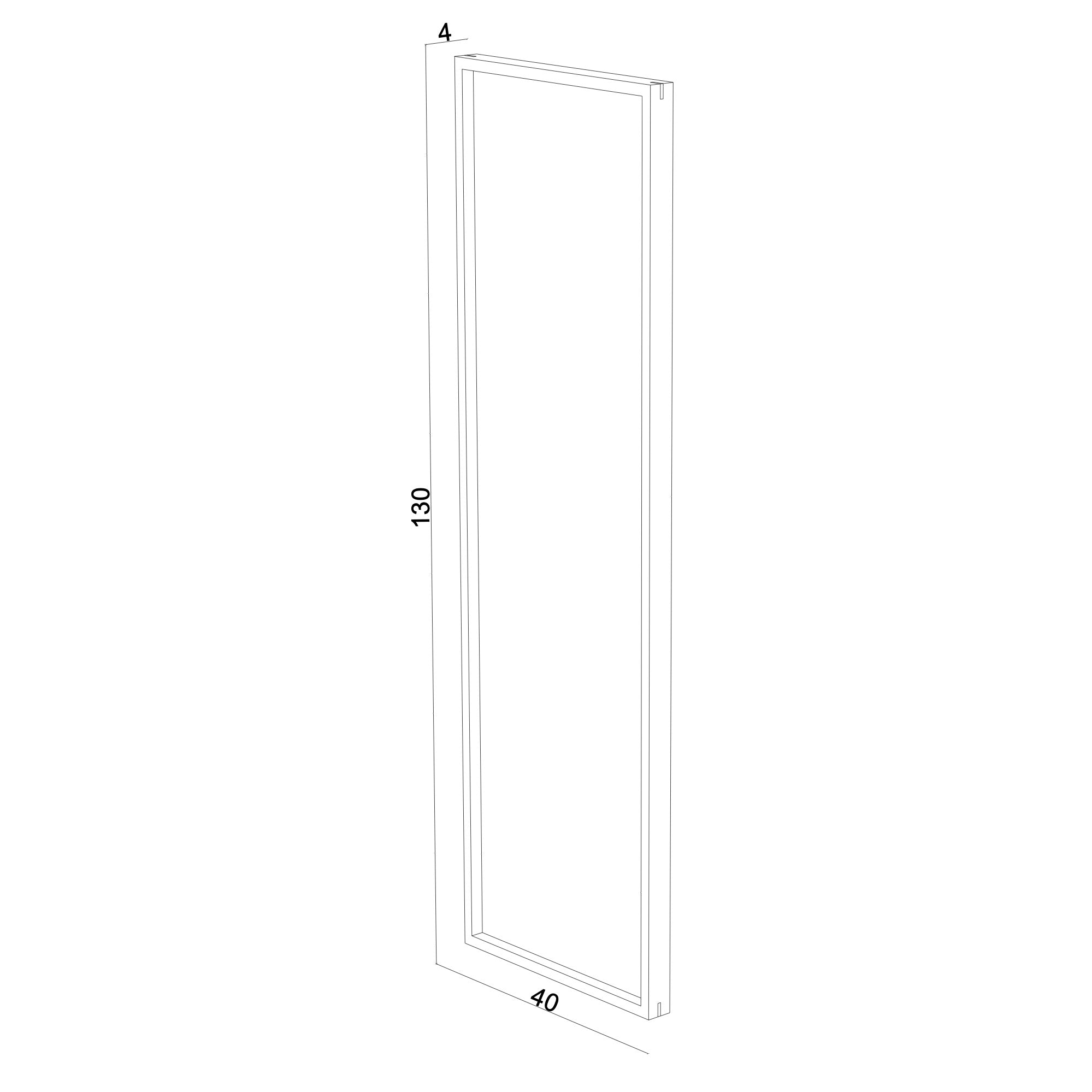 Wooden Framed Mirror, Long – Edge Series