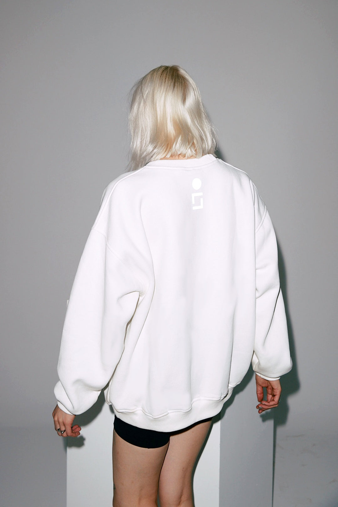 Basic Off White Oversize Sweatshirt