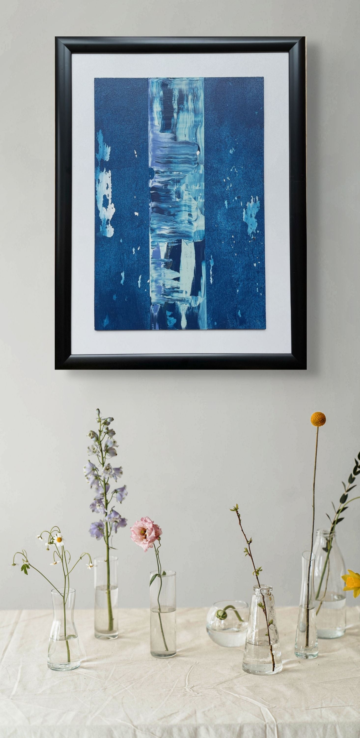Ege Ruhu 3 – Hazır Siyah Çerçeveli Akrilik Tablo 31 x 41 cm-Ebru Sayer Art & Design-NowShopFun