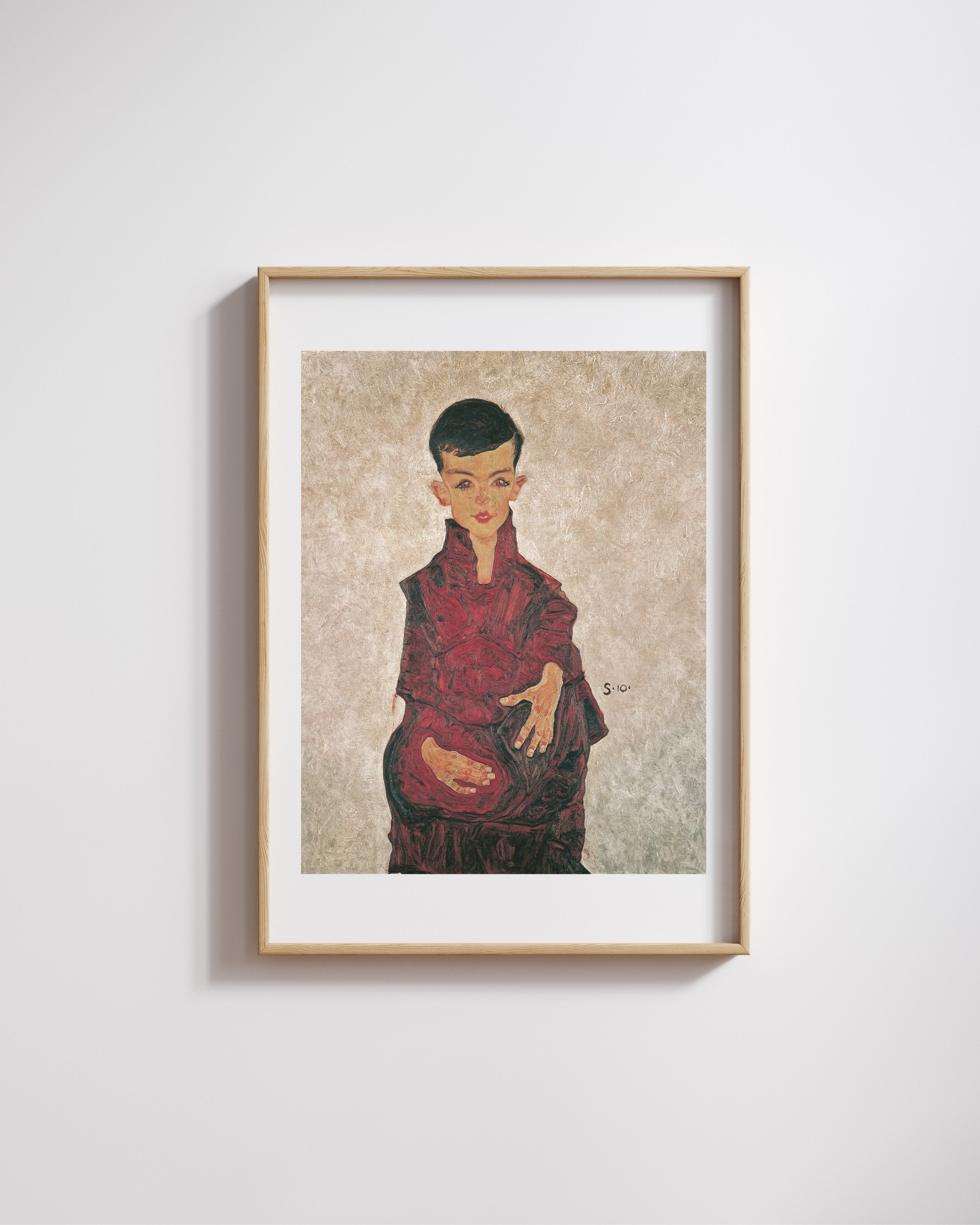 Egon Schiele - Reinerbub Herbert Reiner’in Portresi Fine Art Baskı