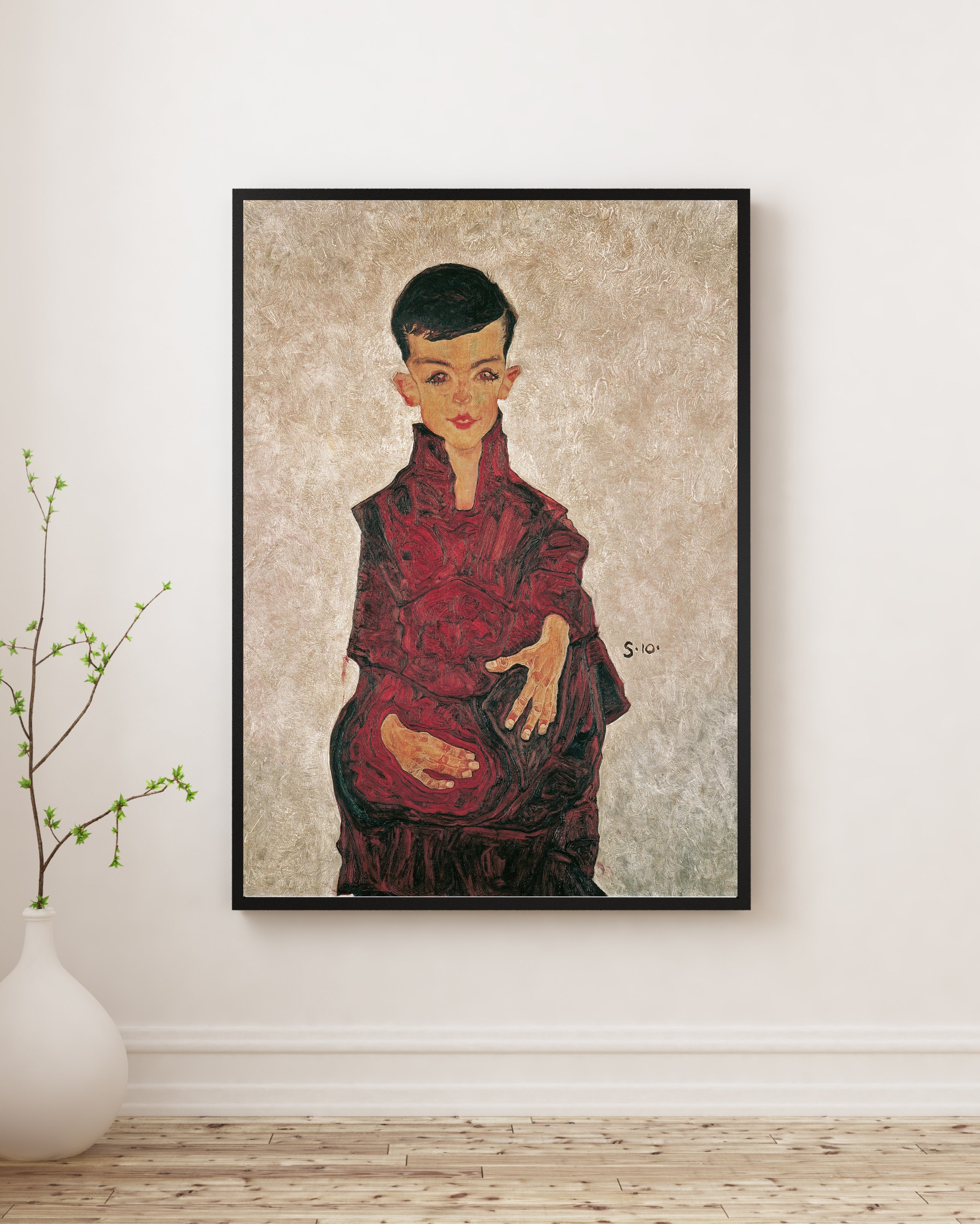 Egon Schiele - Reinerbub Herbert Reiner’in Portresi Fine Art Baskı