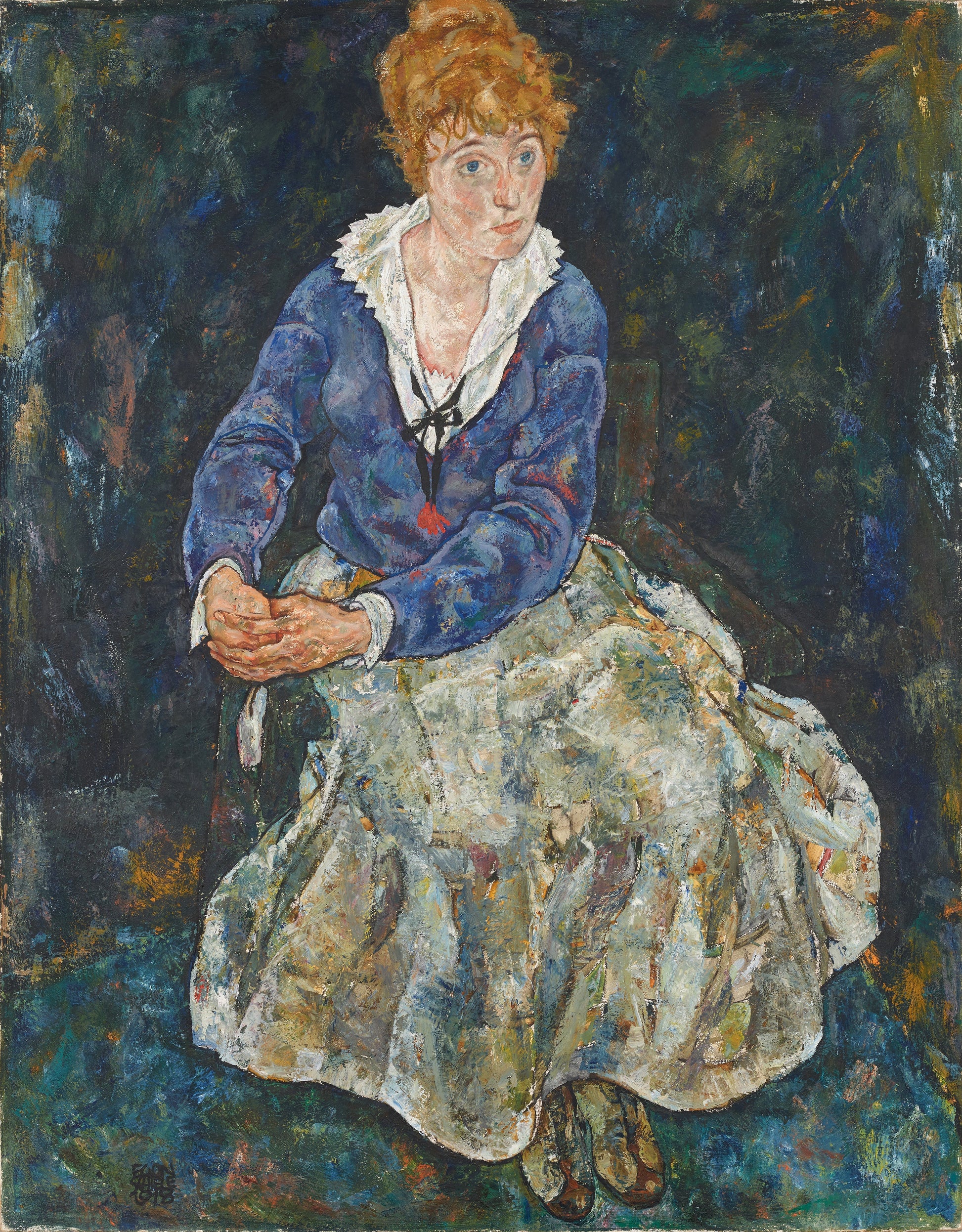 Egon Schiele - Sanatçının Eşi Edith Schiele’nin Portresi Fine Art Baskı