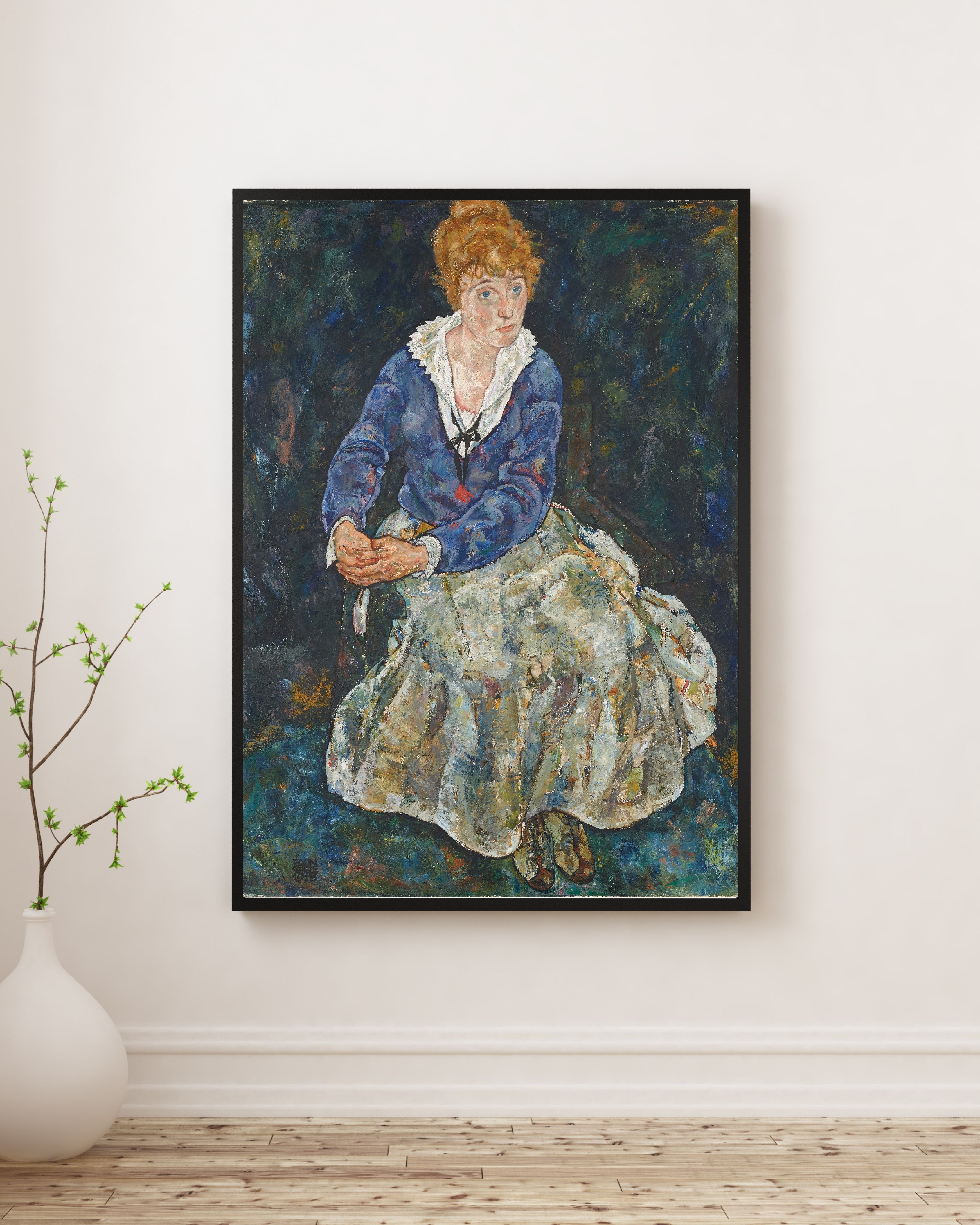 Egon Schiele - Sanatçının Eşi Edith Schiele’nin Portresi Fine Art Baskı