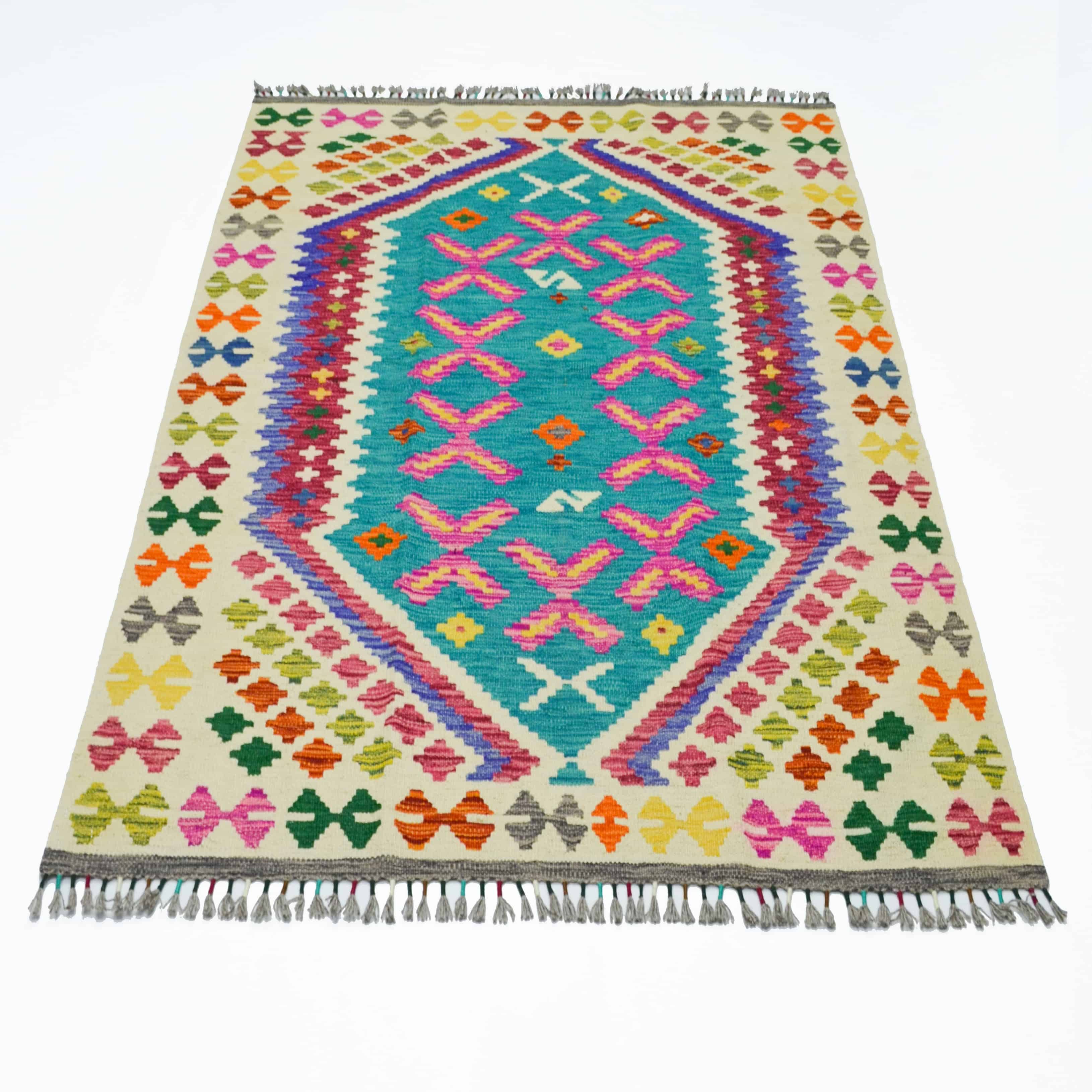El Dokuma Afgan Kilim 123x180 cm-Kilim & Halı-KilimCo-NowShopFun