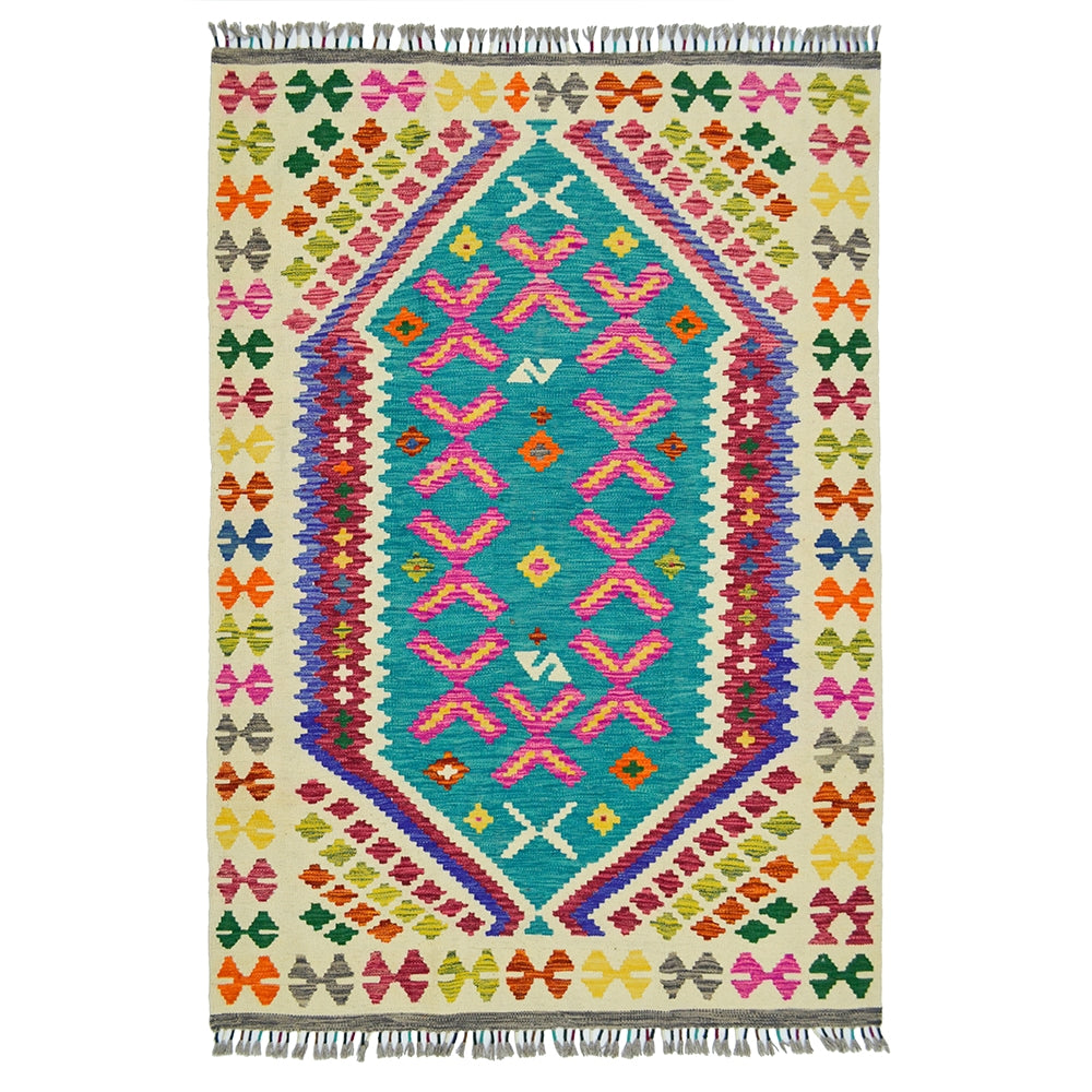 El Dokuma Afgan Kilim 123x180 cm-Kilim & Halı-KilimCo-NowShopFun