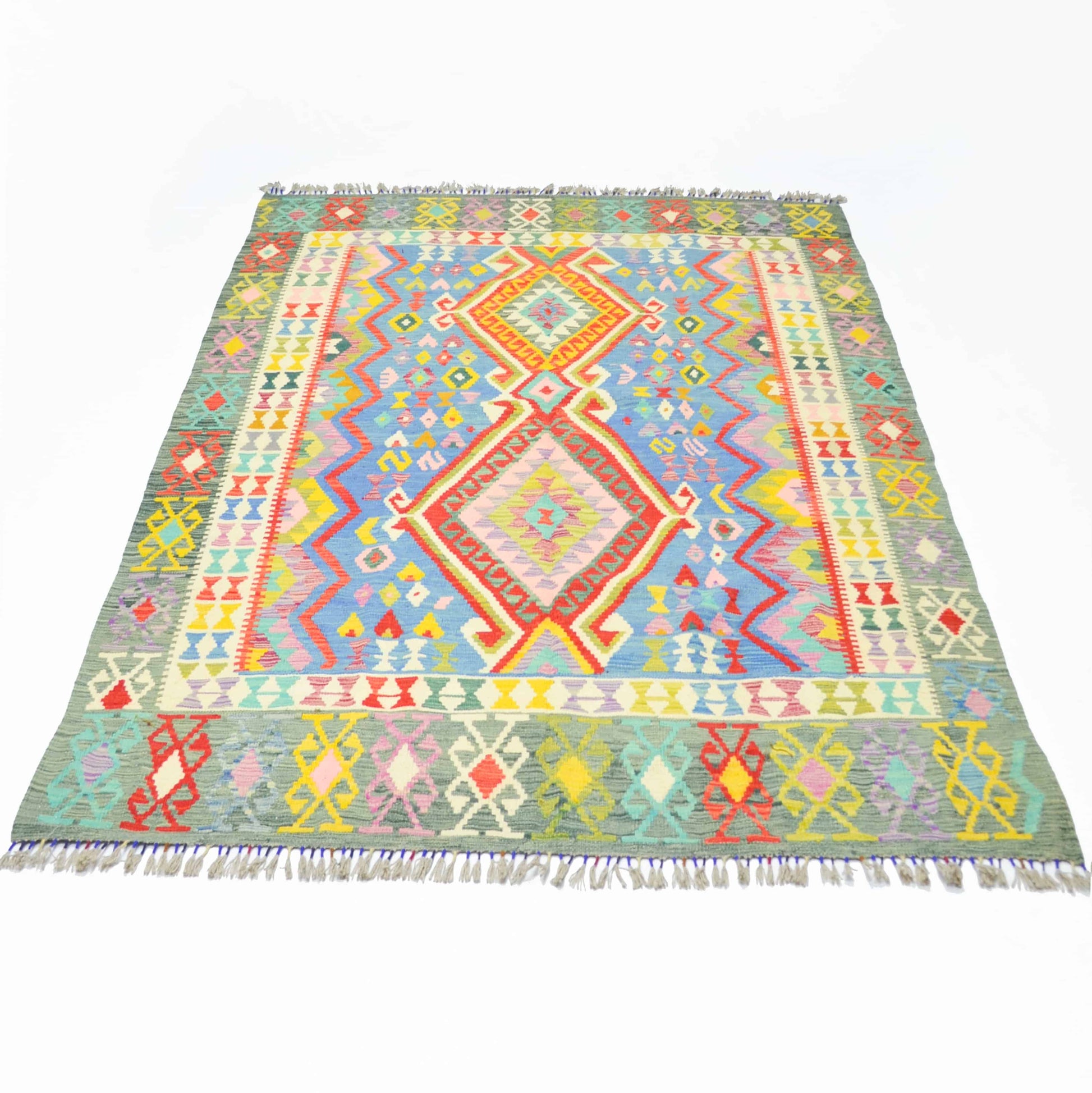 El Dokuma Afgan Kilim 128x233 cm-Kilim & Halı-KilimCo-NowShopFun