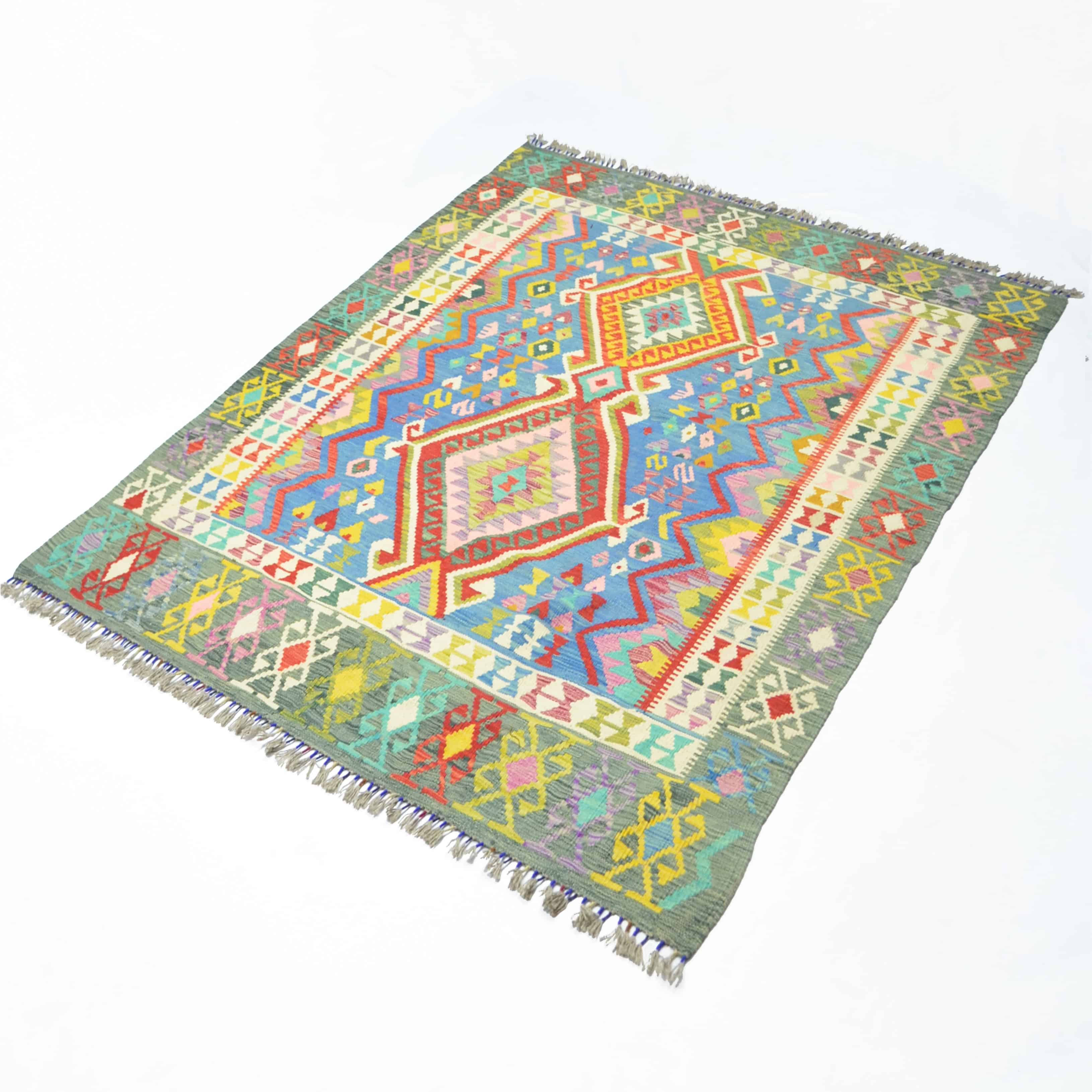 El Dokuma Afgan Kilim 128x233 cm-Kilim & Halı-KilimCo-NowShopFun