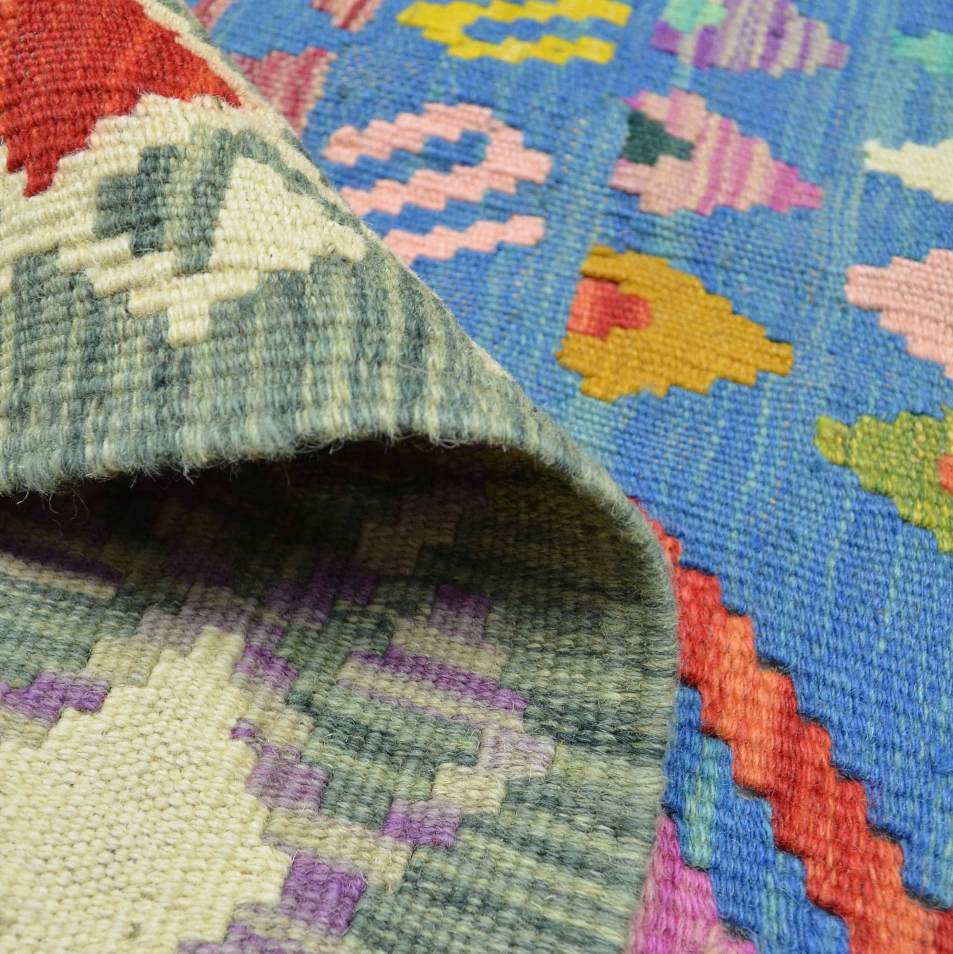 El Dokuma Afgan Kilim 128x233 cm-Kilim & Halı-KilimCo-NowShopFun