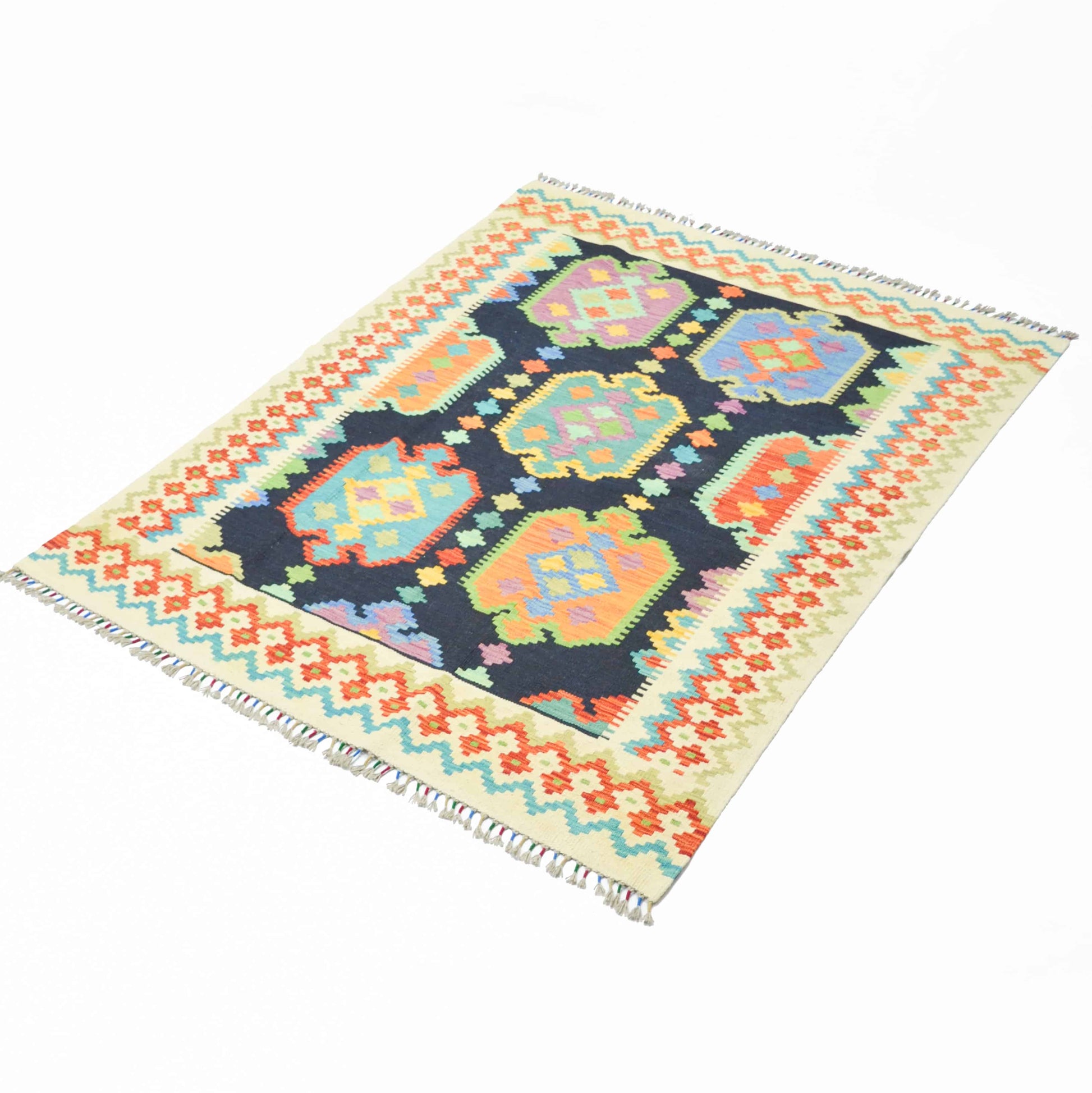 El Dokuma Afgan Kilim 150x200 cm-Kilim & Halı-KilimCo-NowShopFun