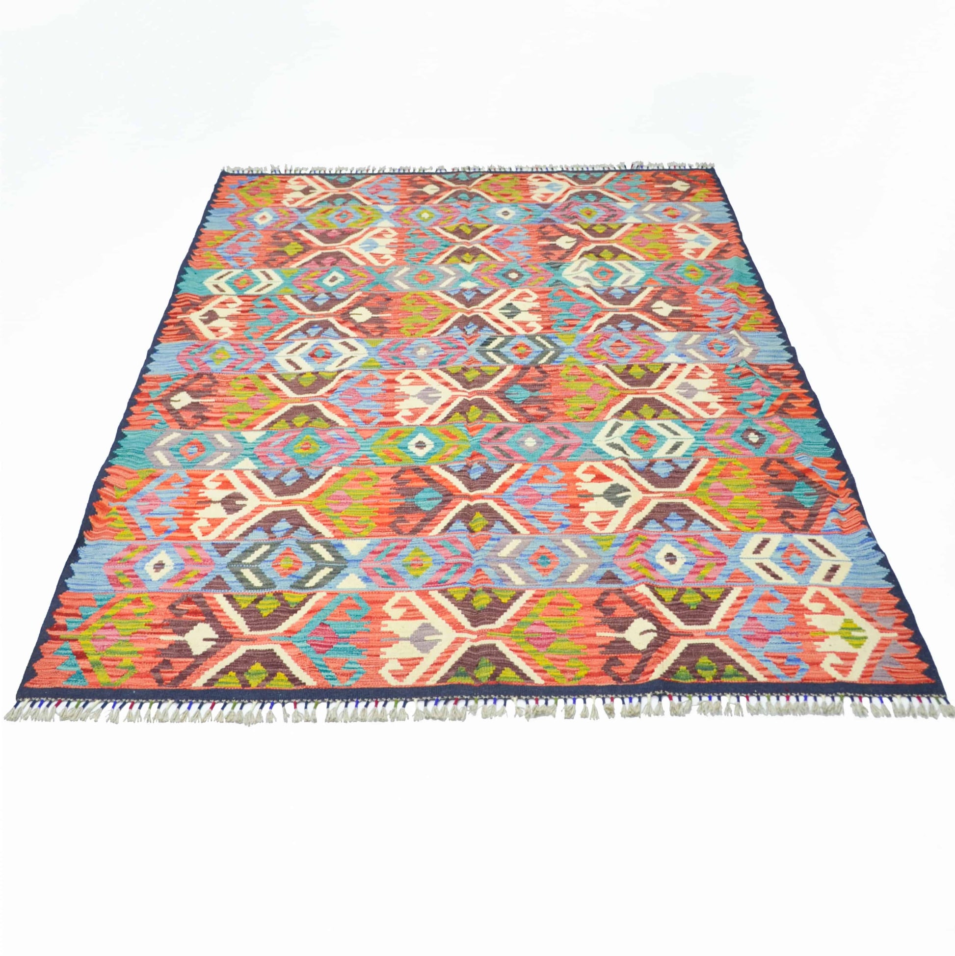 El Dokuma Afgan Kilim 168x234 cm-Kilim & Halı-KilimCo-NowShopFun