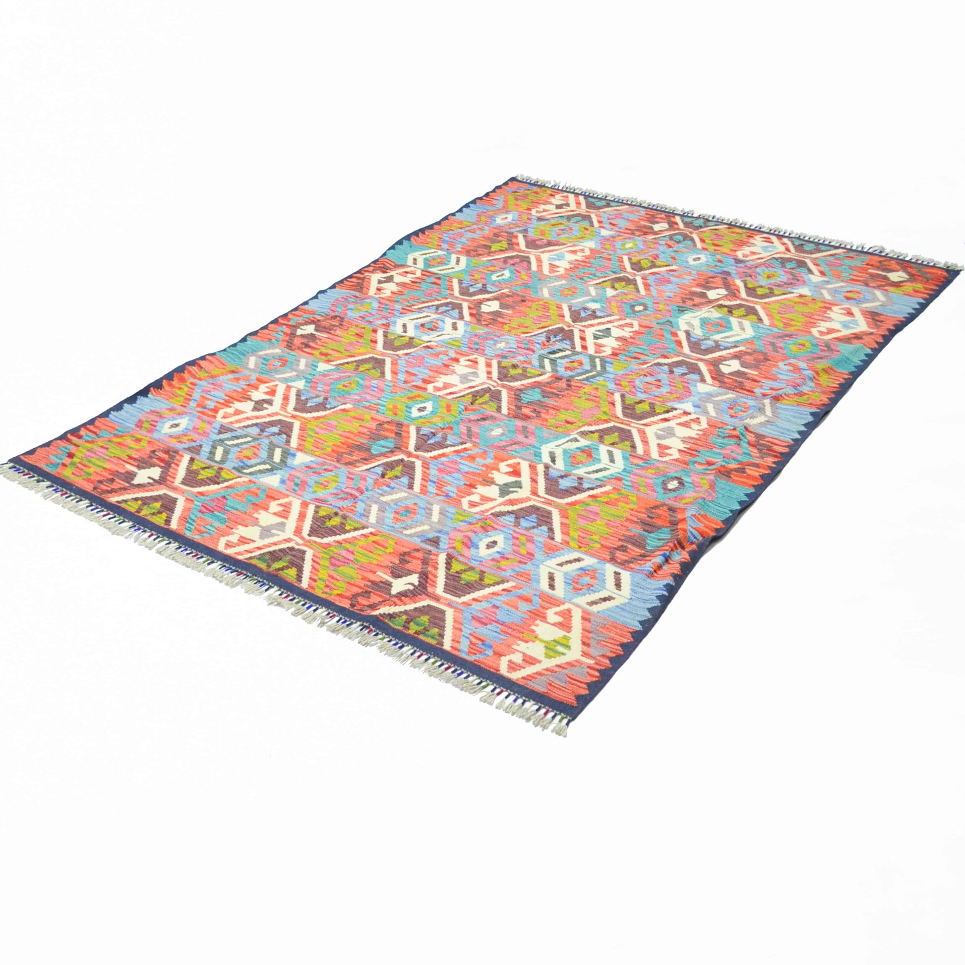 El Dokuma Afgan Kilim 168x234 cm-Kilim & Halı-KilimCo-NowShopFun