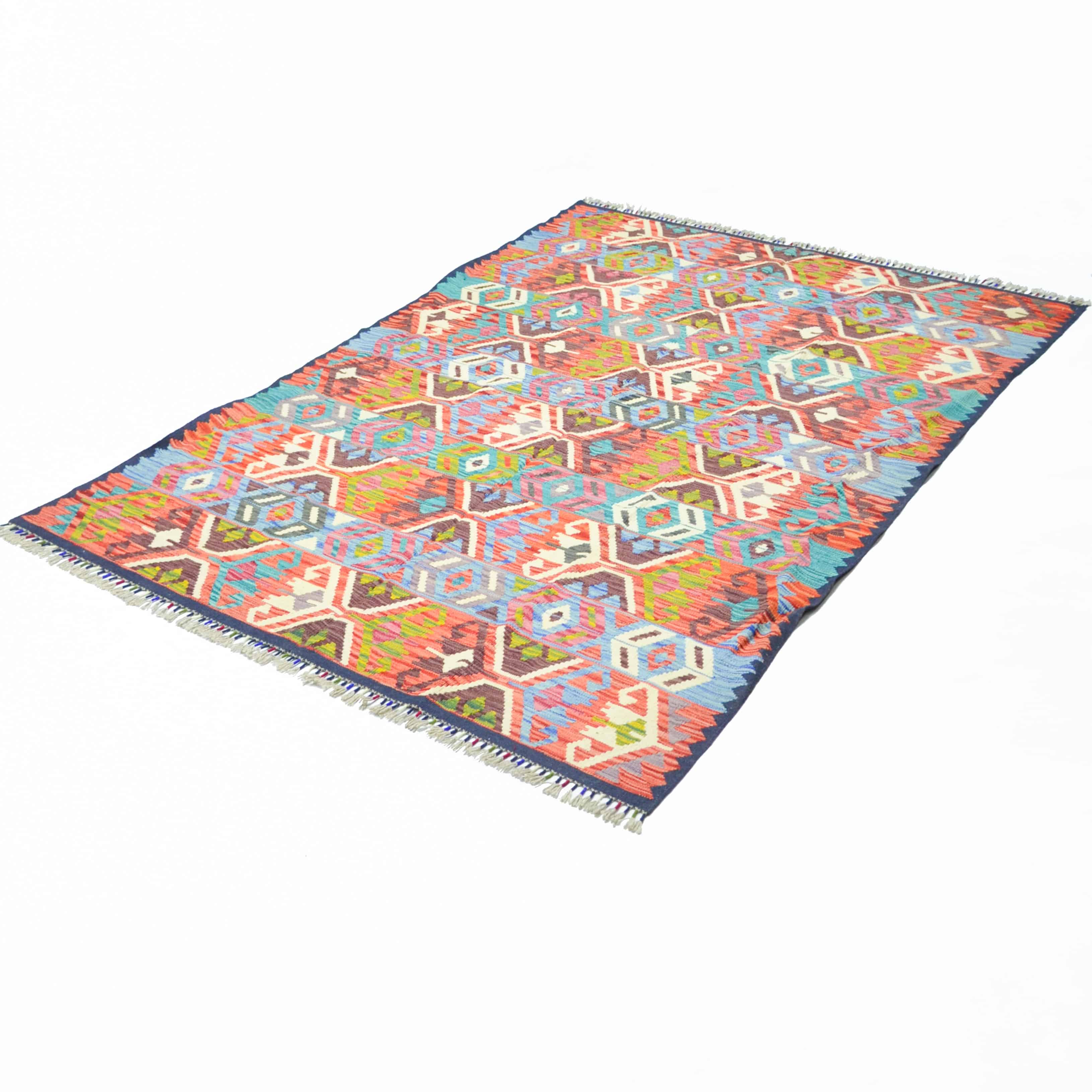 El Dokuma Afgan Kilim 168x234 cm-Kilim & Halı-KilimCo-NowShopFun