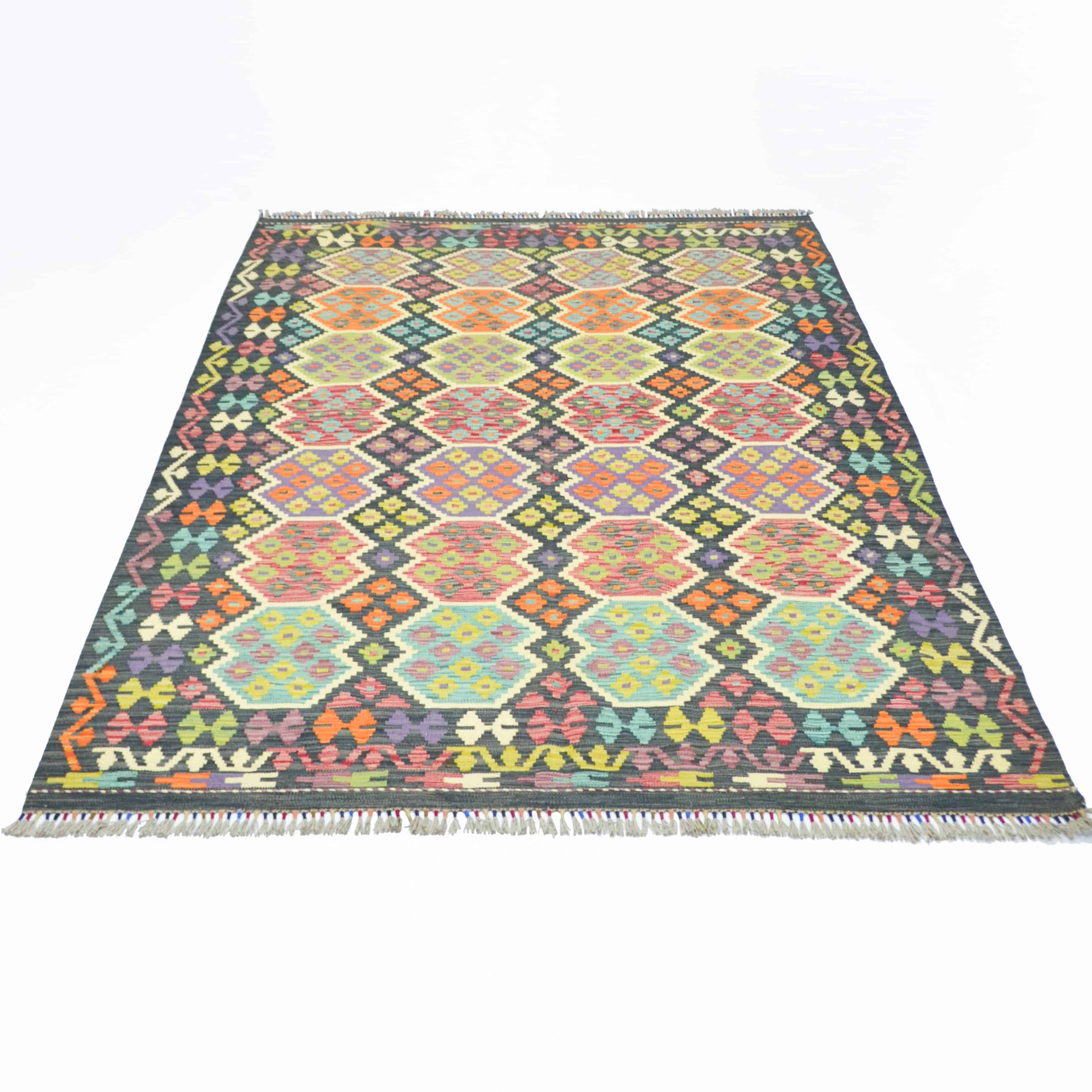 El Dokuma Afgan Kilim 168x239 cm-Kilim & Halı-KilimCo-NowShopFun