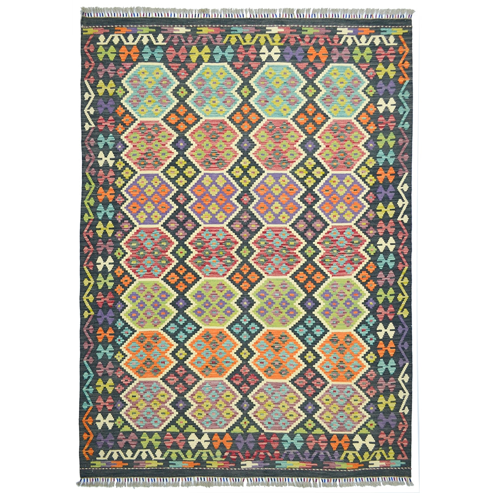 El Dokuma Afgan Kilim 168x239 cm-Kilim & Halı-KilimCo-NowShopFun