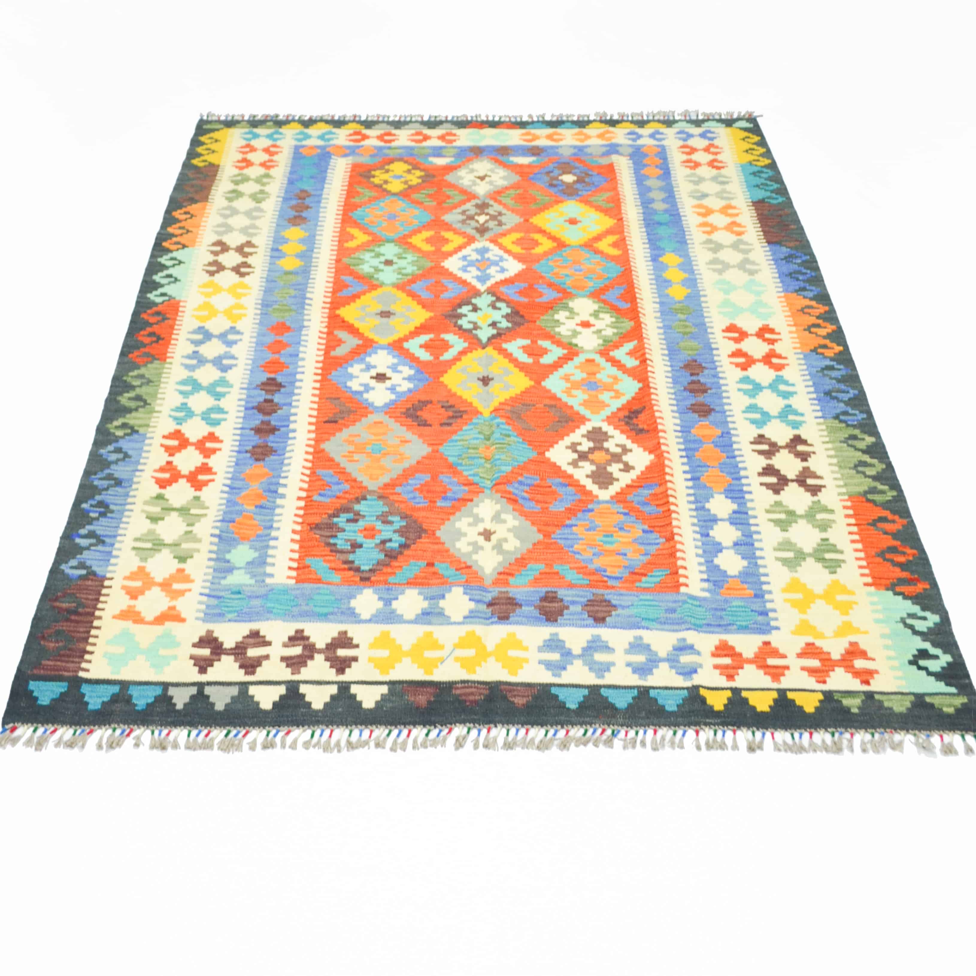 El Dokuma Afgan Kilim 175x245 cm-Kilim & Halı-KilimCo-NowShopFun
