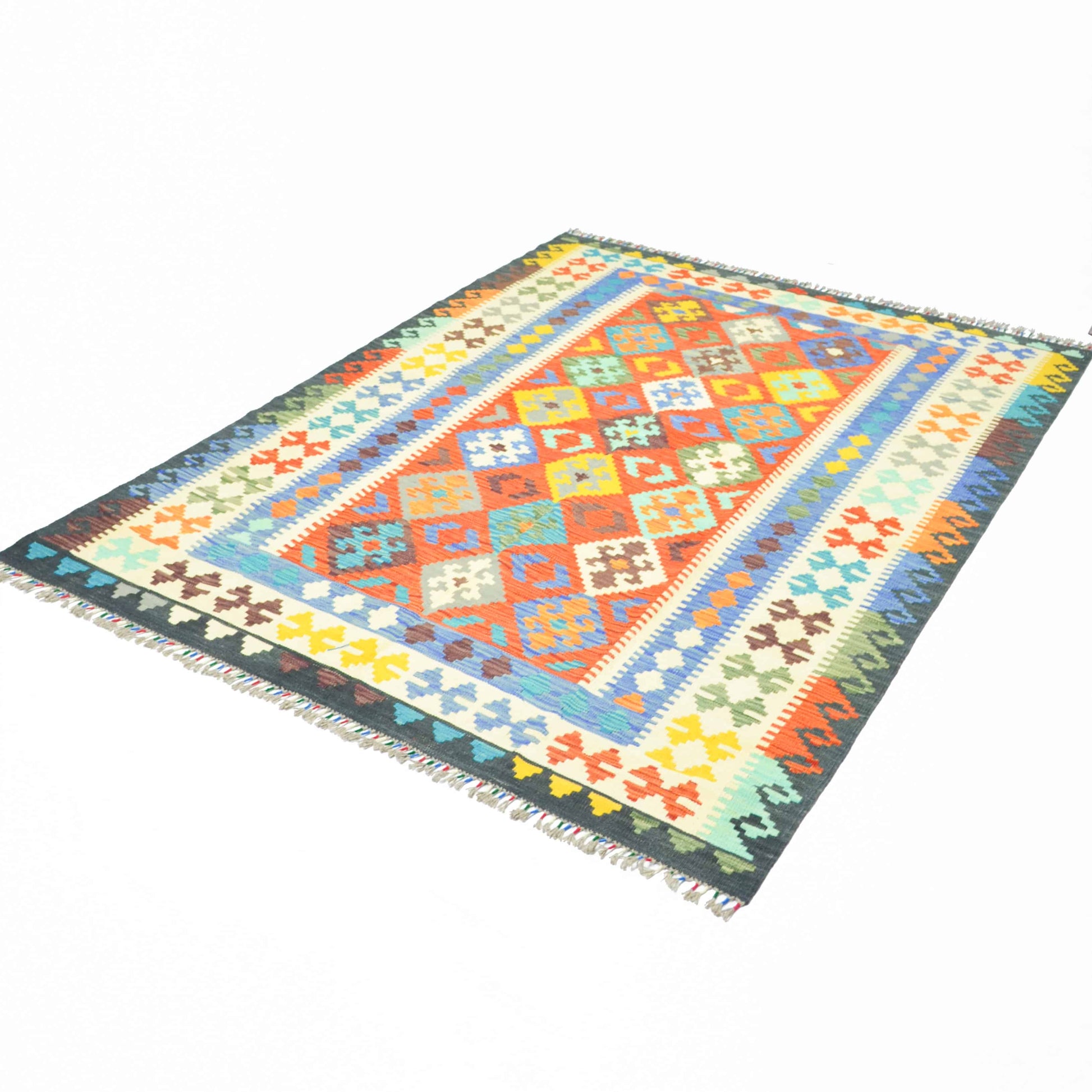 El Dokuma Afgan Kilim 175x245 cm-Kilim & Halı-KilimCo-NowShopFun