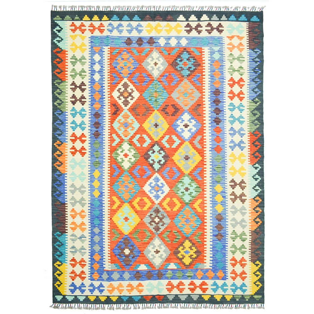 El Dokuma Afgan Kilim 175x245 cm-Kilim & Halı-KilimCo-NowShopFun