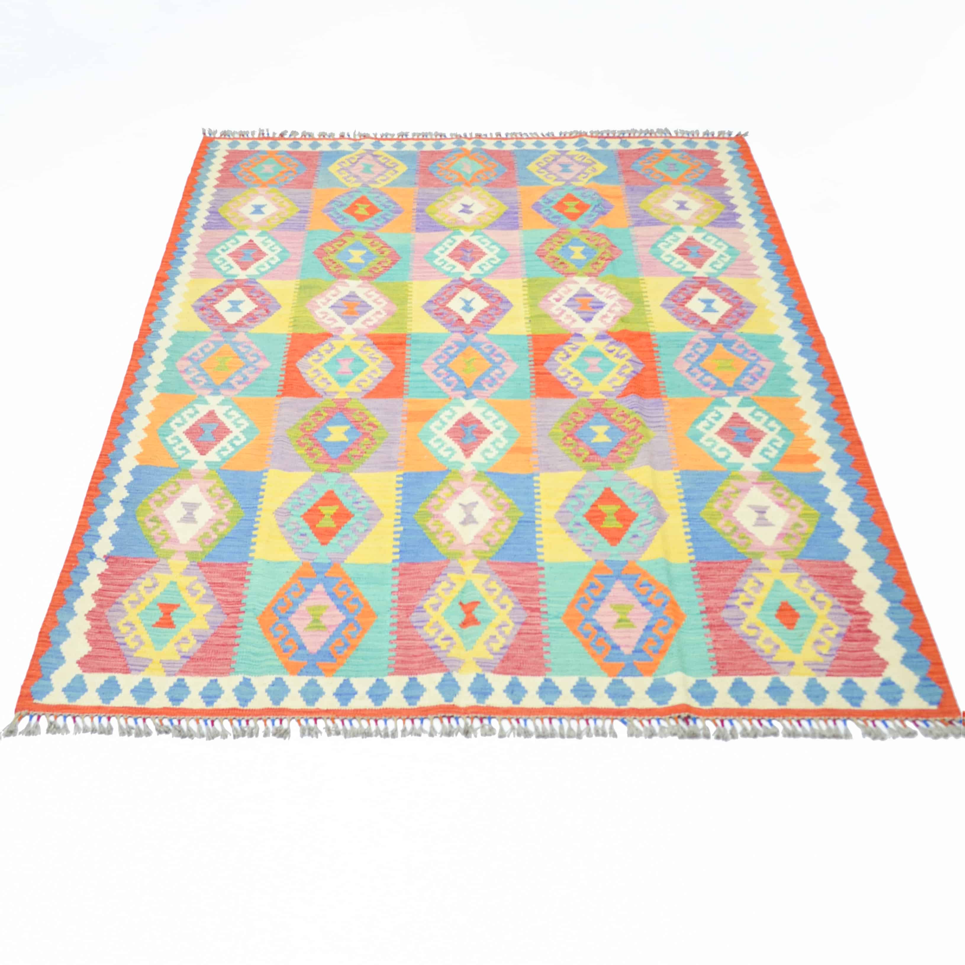 El Dokuma Afgan Kilim 177x239 cm-Kilim & Halı-KilimCo-NowShopFun