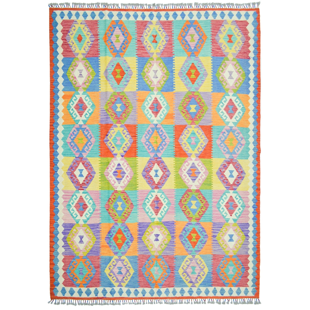 El Dokuma Afgan Kilim 177x239 cm-Kilim & Halı-KilimCo-NowShopFun