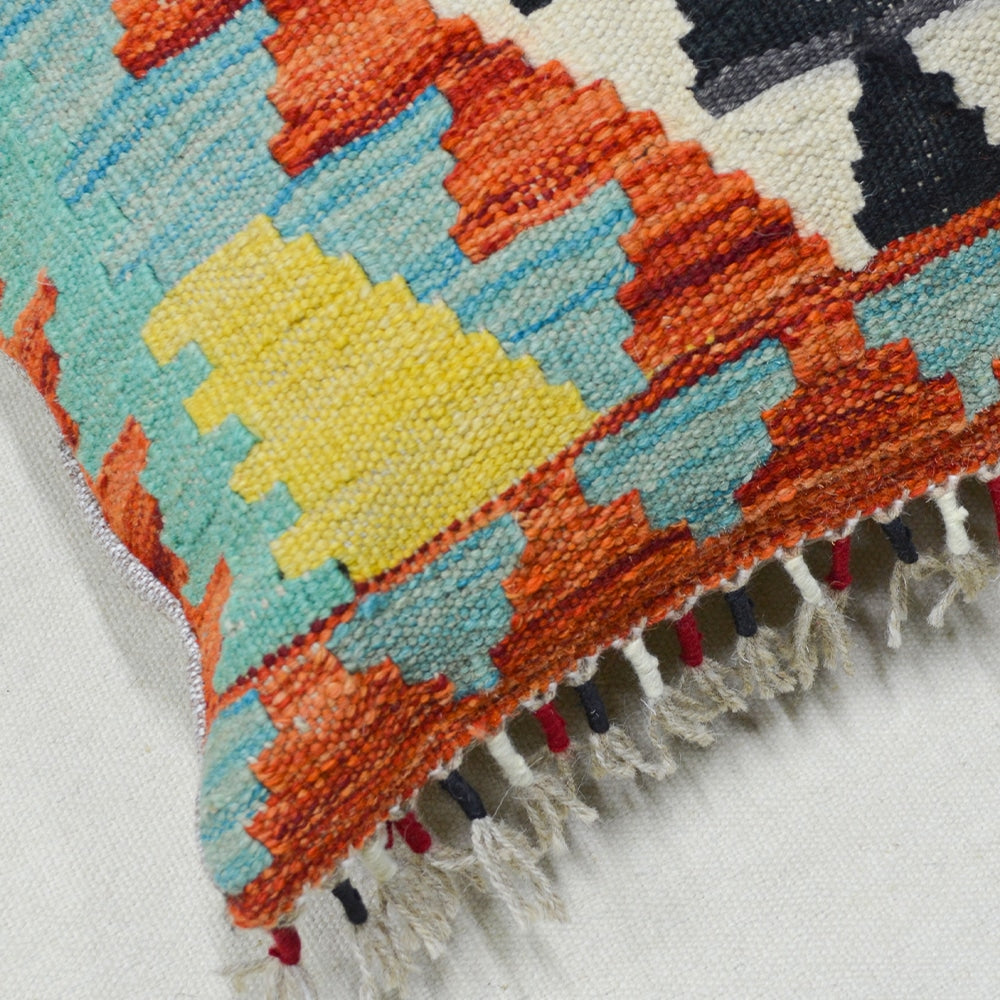 El Dokuma Afgan Kilim Kırlent Kılıfı