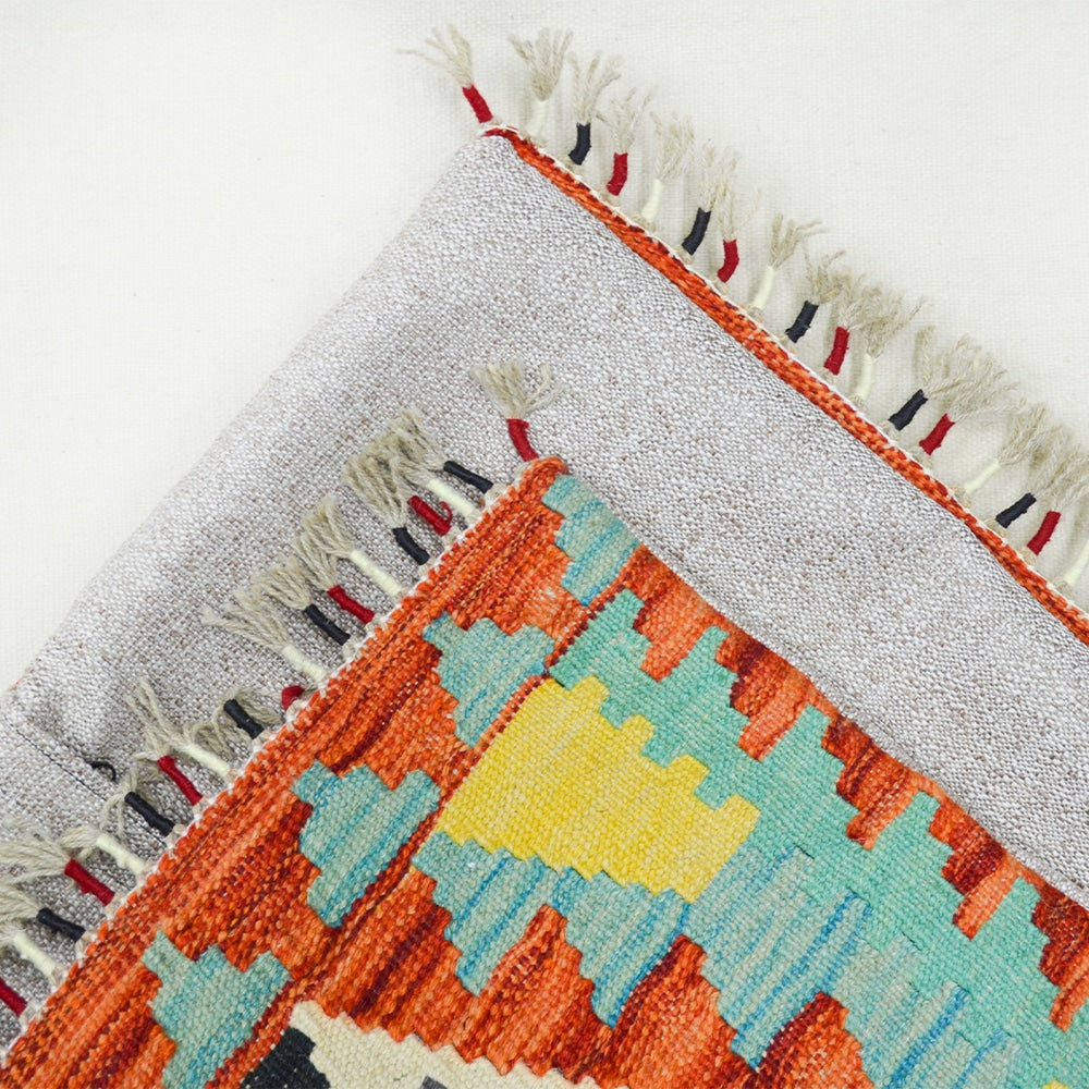 El Dokuma Afgan Kilim Kırlent Kılıfı