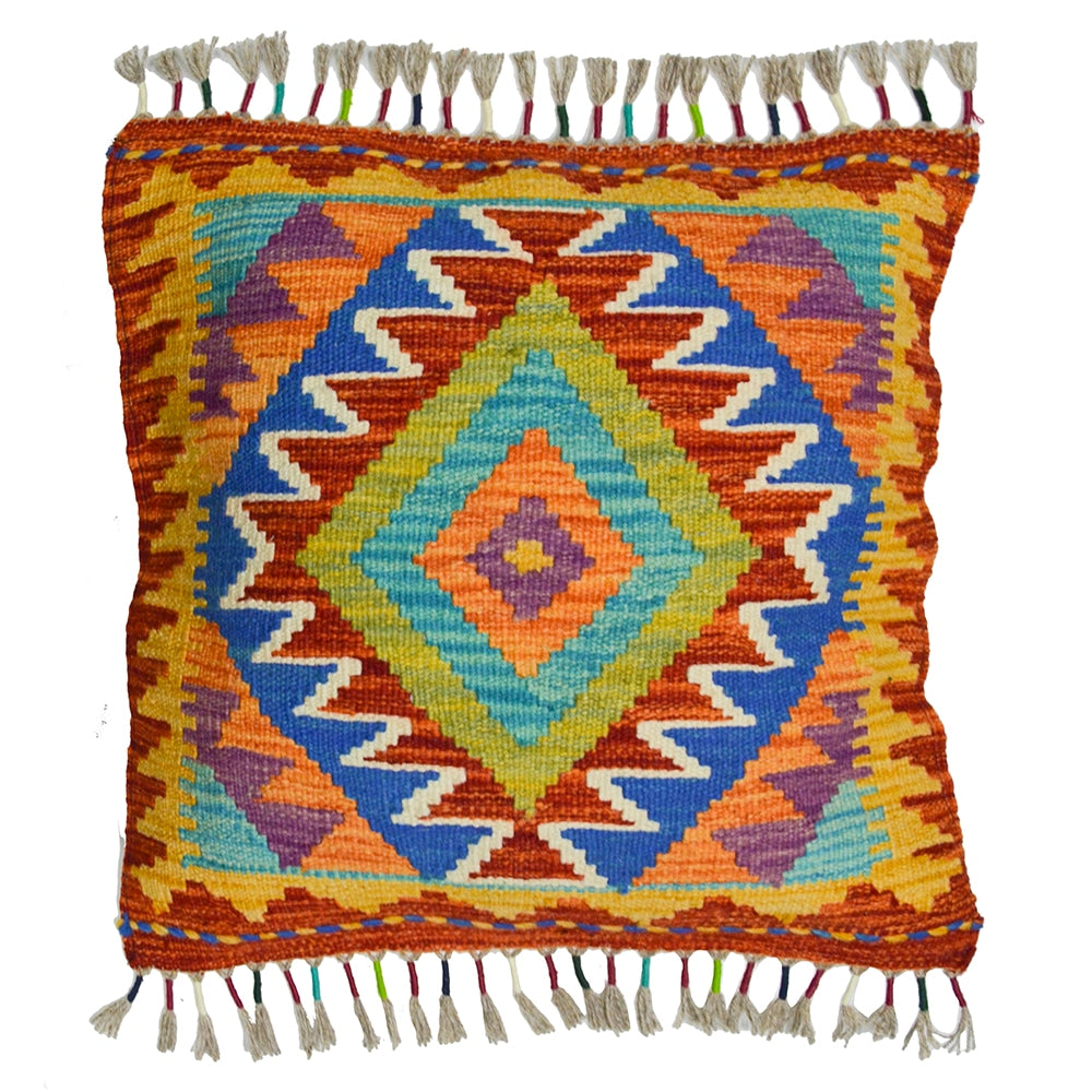 El Dokuma Afgan Kilim Kırlent Kılıfı