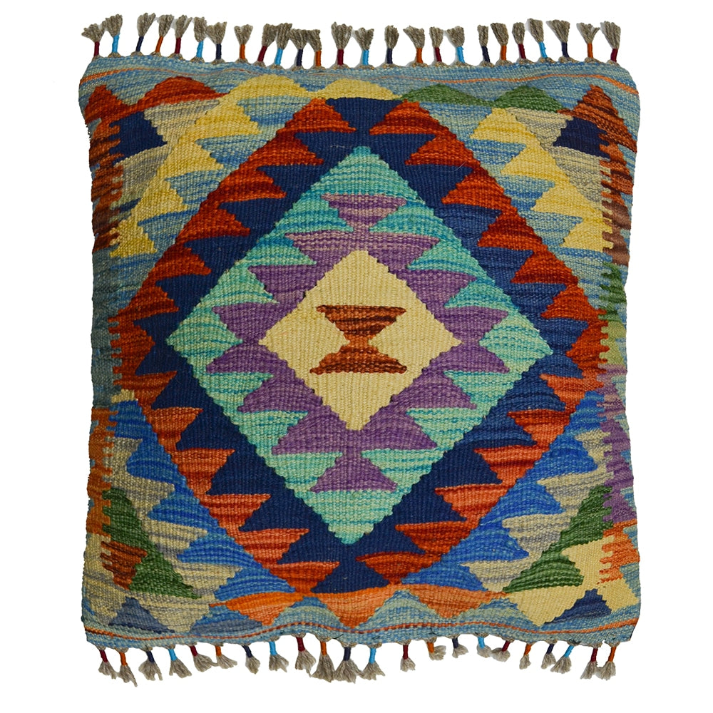 El Dokuma Afgan Kilim Kırlent Kılıfı