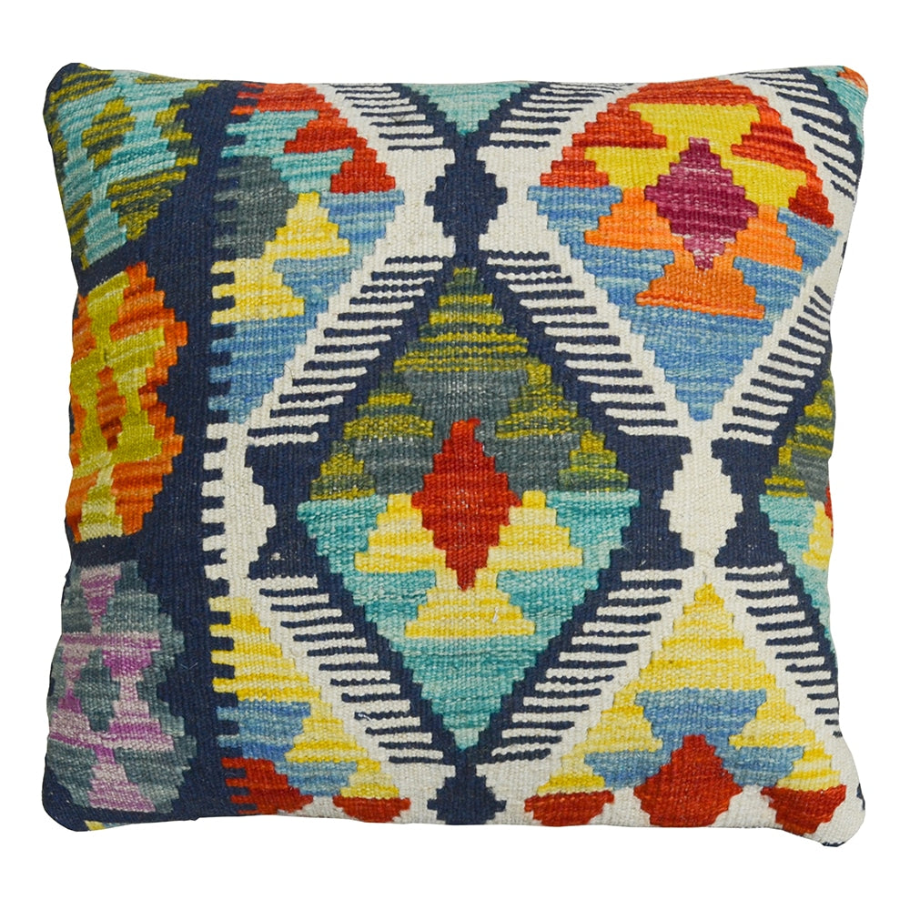 El Dokuma Afgan Kilim Kırlent Kılıfı