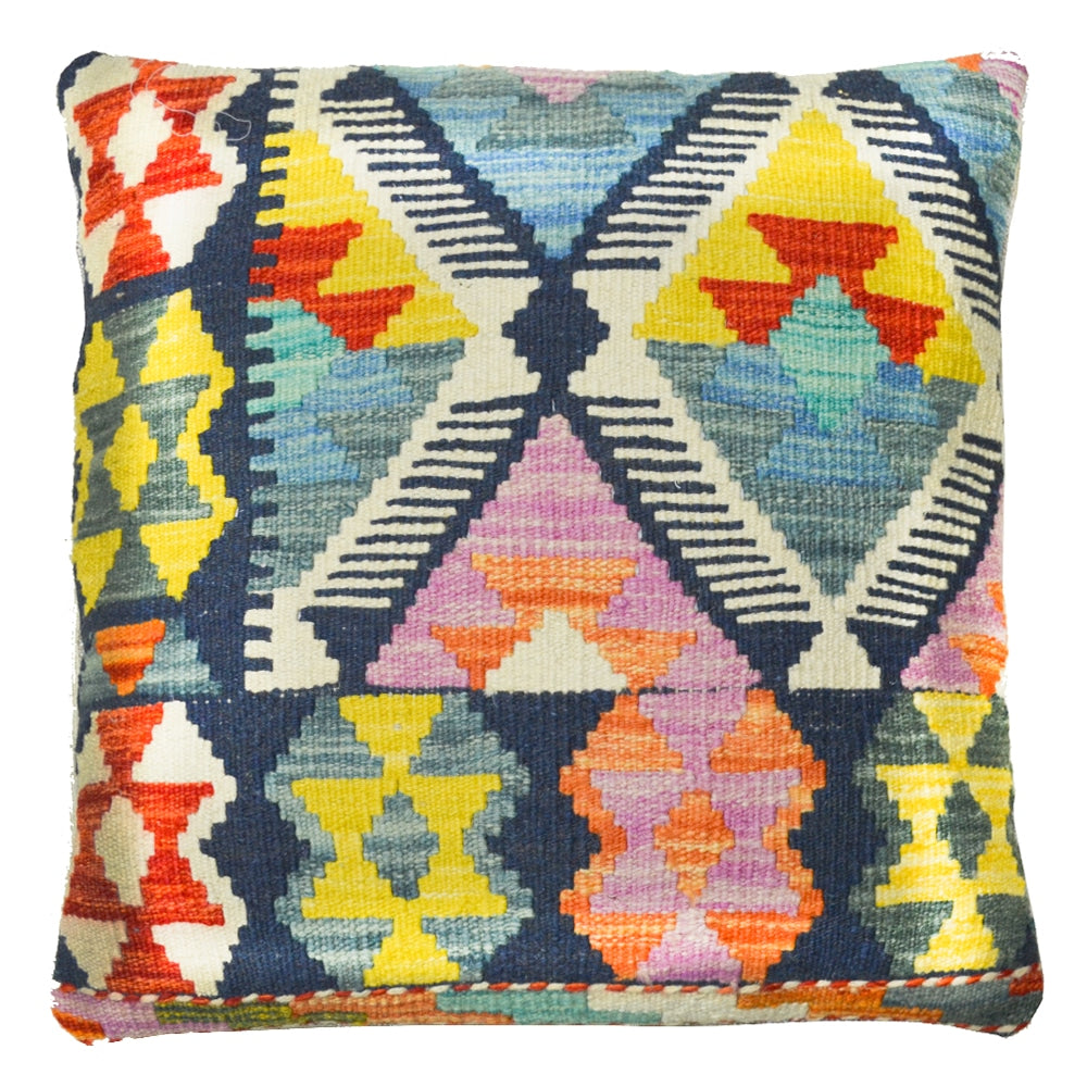 El Dokuma Afgan Kilim Kırlent Kılıfı