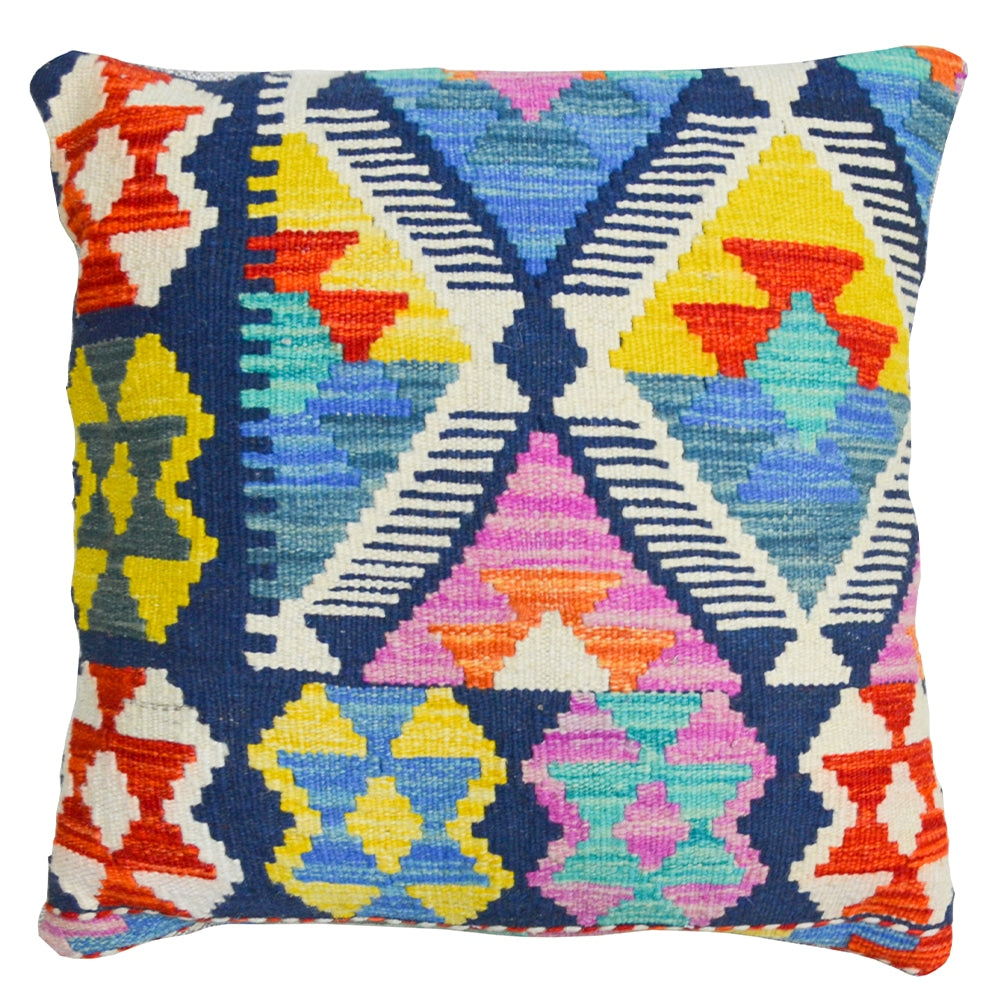 El Dokuma Afgan Kilim Kırlent Kılıfı