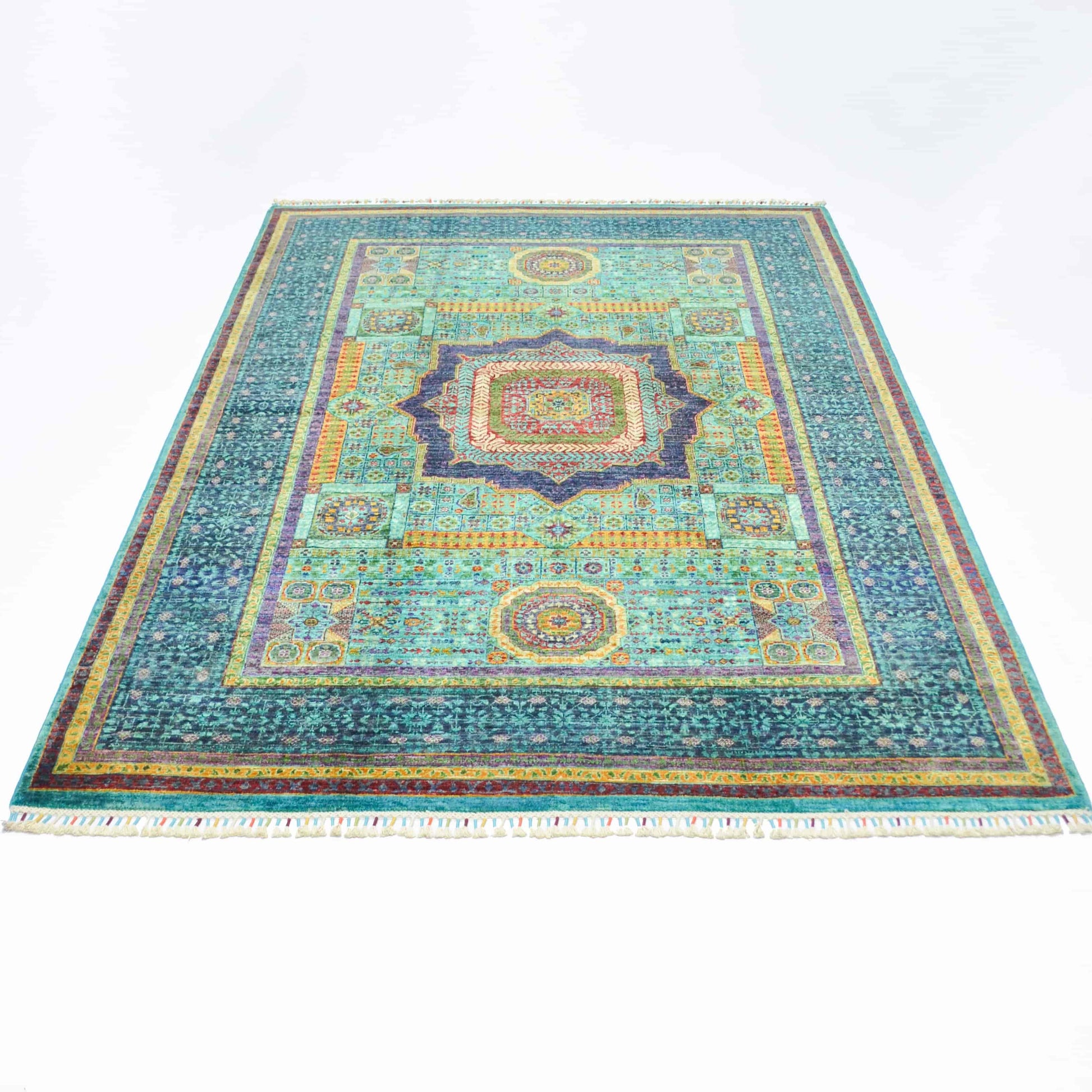 El Dokuma Afgan Memlük Halısı 175x241 cm-Kilim & Halı-KilimCo-NowShopFun