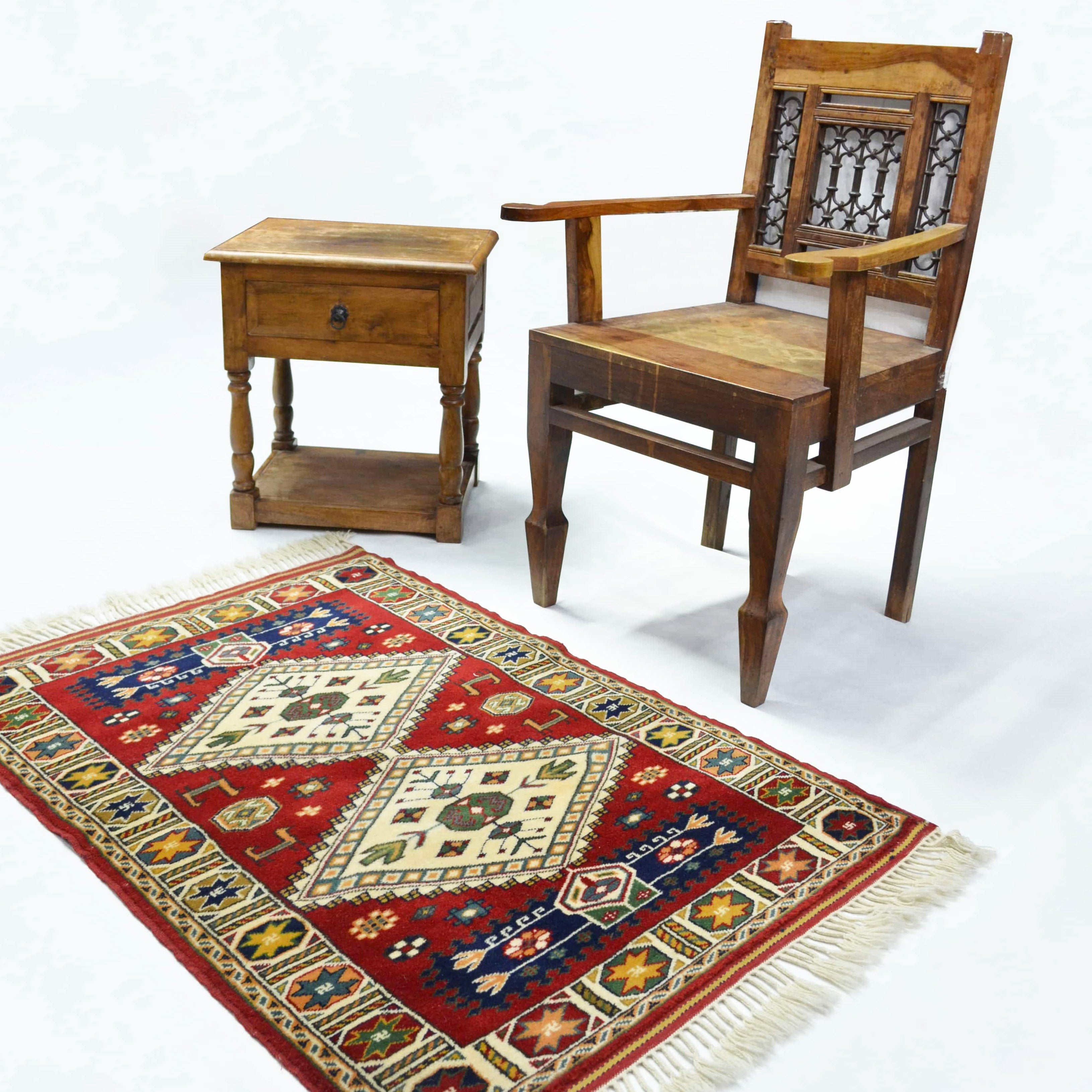 El Dokuma Antik Yörük Halısı-Kilim & Halı-KilimCo-78x124 cm-NowShopFun