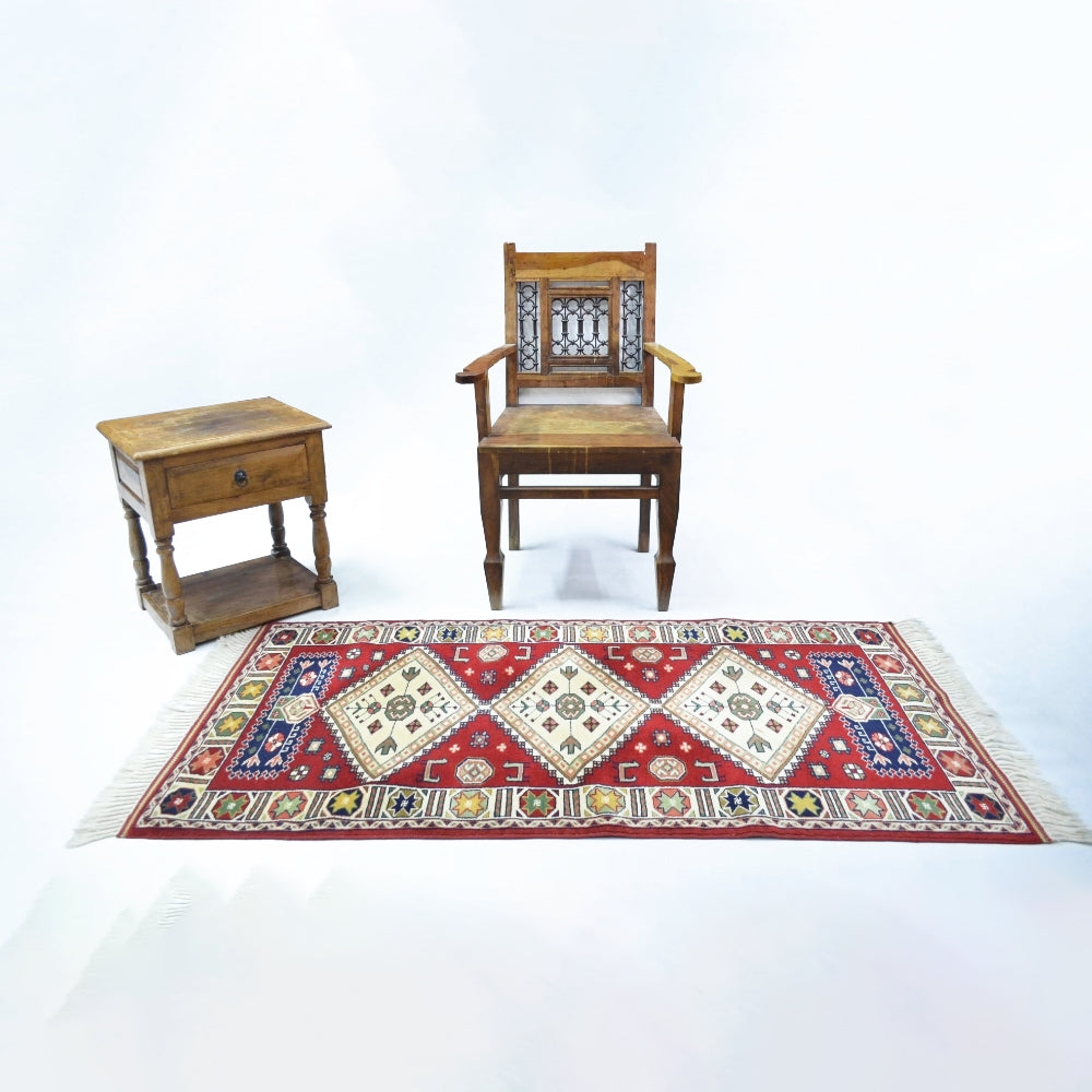 El Dokuma Antik Yörük Halısı-Kilim & Halı-KilimCo-78x124 cm-NowShopFun