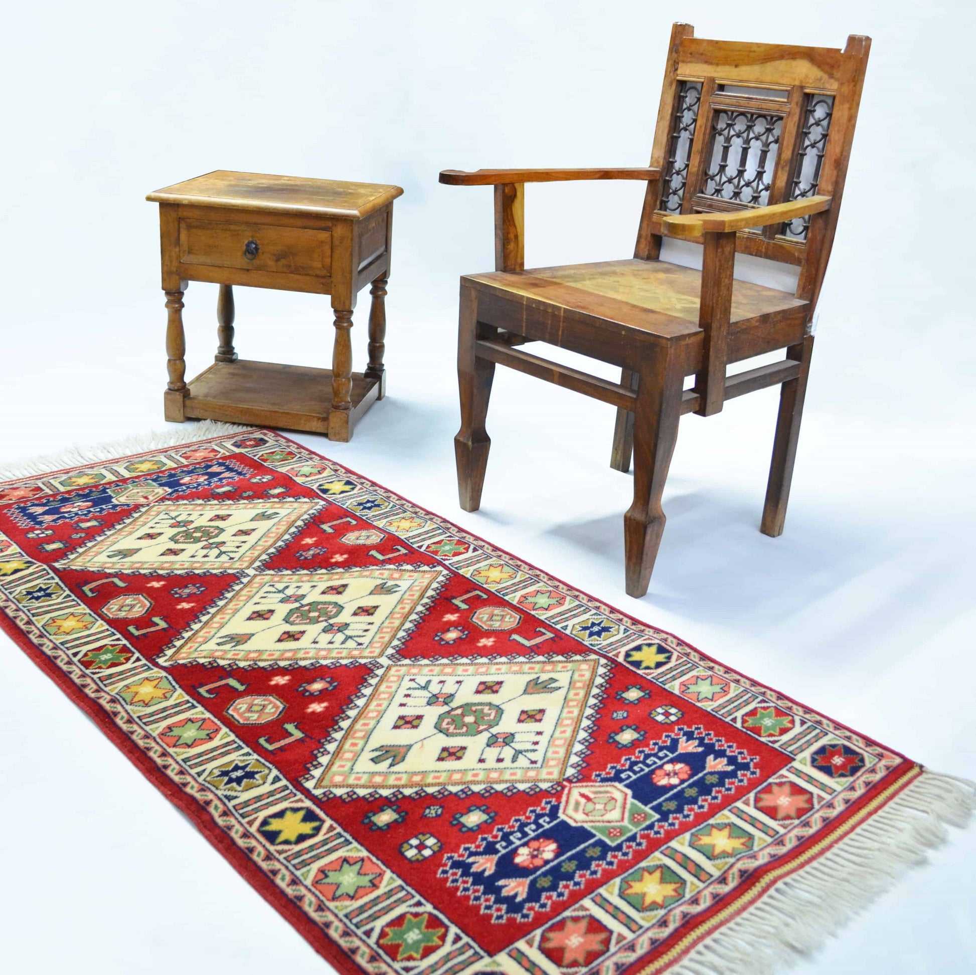 El Dokuma Antik Yörük Halısı-Kilim & Halı-KilimCo-78x124 cm-NowShopFun