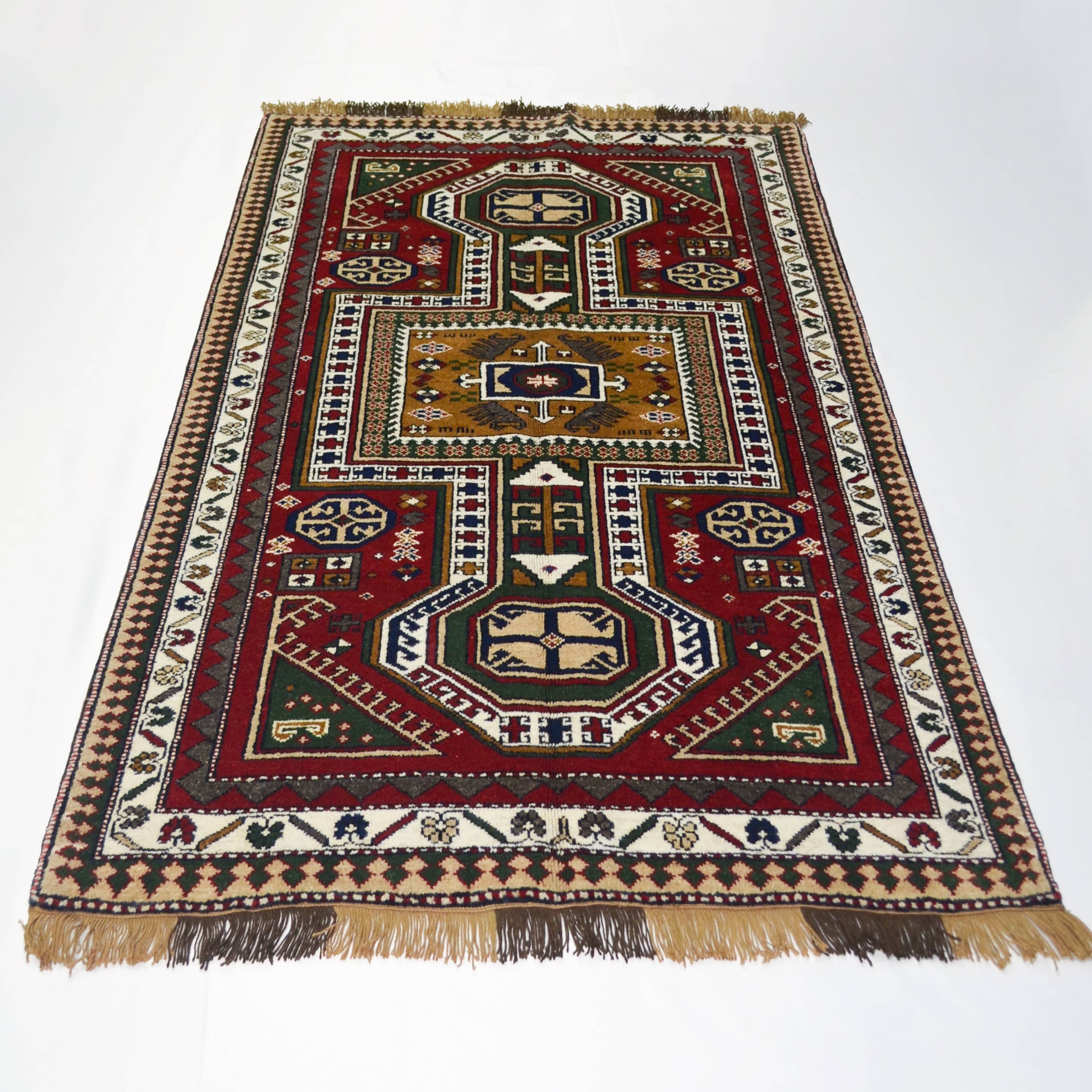 El Dokuma Gelenksel Kars Halısı 123x186 cm