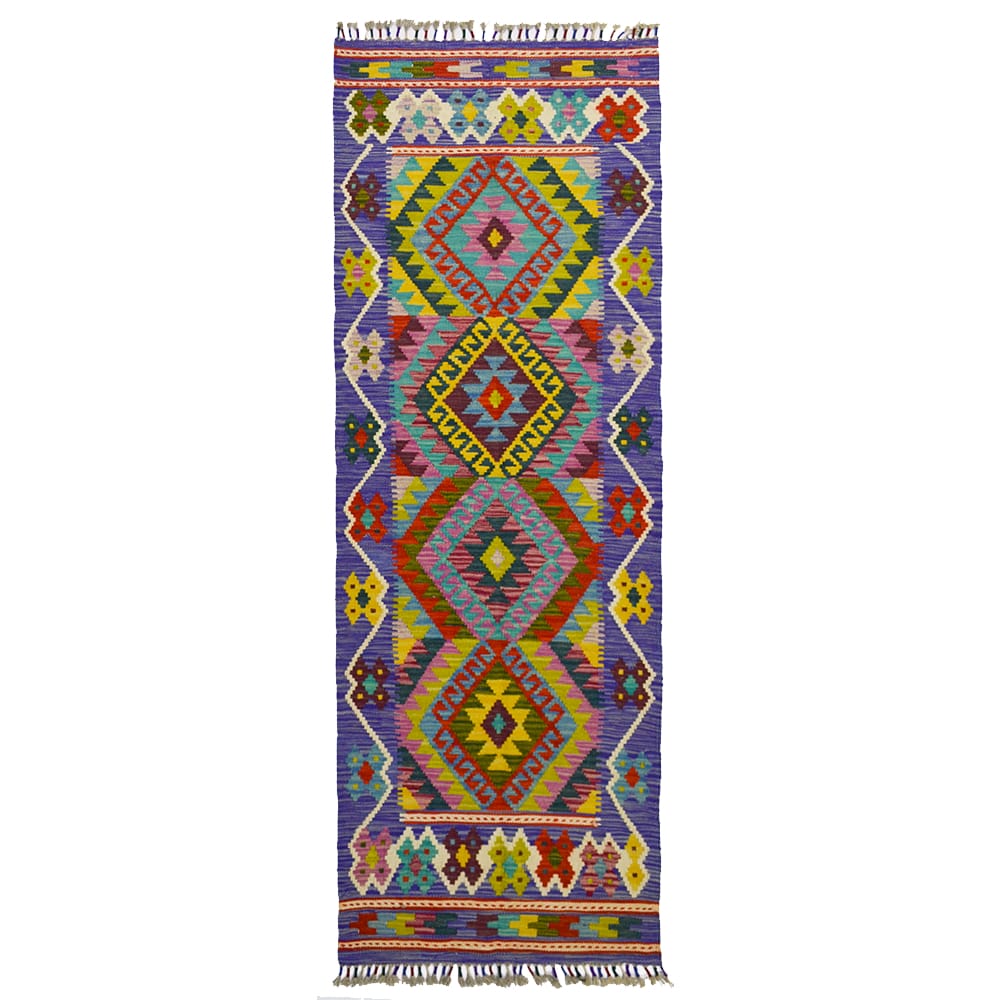 El Dokuma Mor Renk Afgan Kilim Yolluk