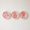 El, Güneş ve Akış Motifli Üçlü Seramik Duvar Süsü