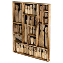 El Oyması İnsan Figürlü Driftwood Ahşap Duvar Panosu 80 x 60 cm (Type 6)-Duvar Aksesuarı-Artika Design-NowShopFun