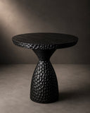 El Oyması Siyah Ahşap Yan Sehpa-Yan Sehpa-Siber Design Atelier-NowShopFun