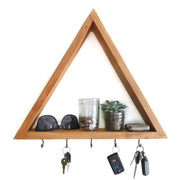 El Yapımı Ahşap Üçgen Anahtarlık - Raf-Duvar Rafı-Vune Concept-NowShopFun