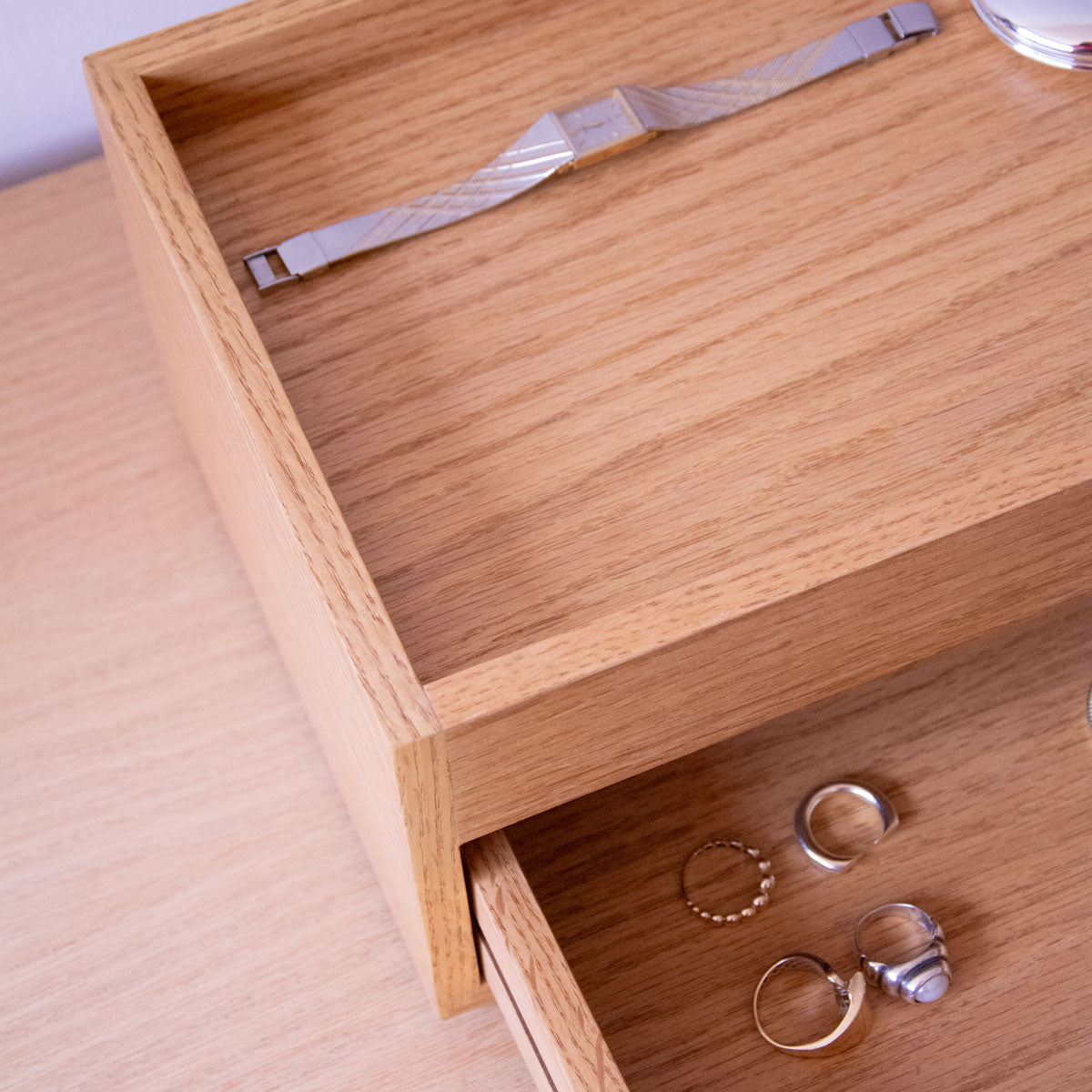 Paramaribo Meşe Organizer Takı Kutusu